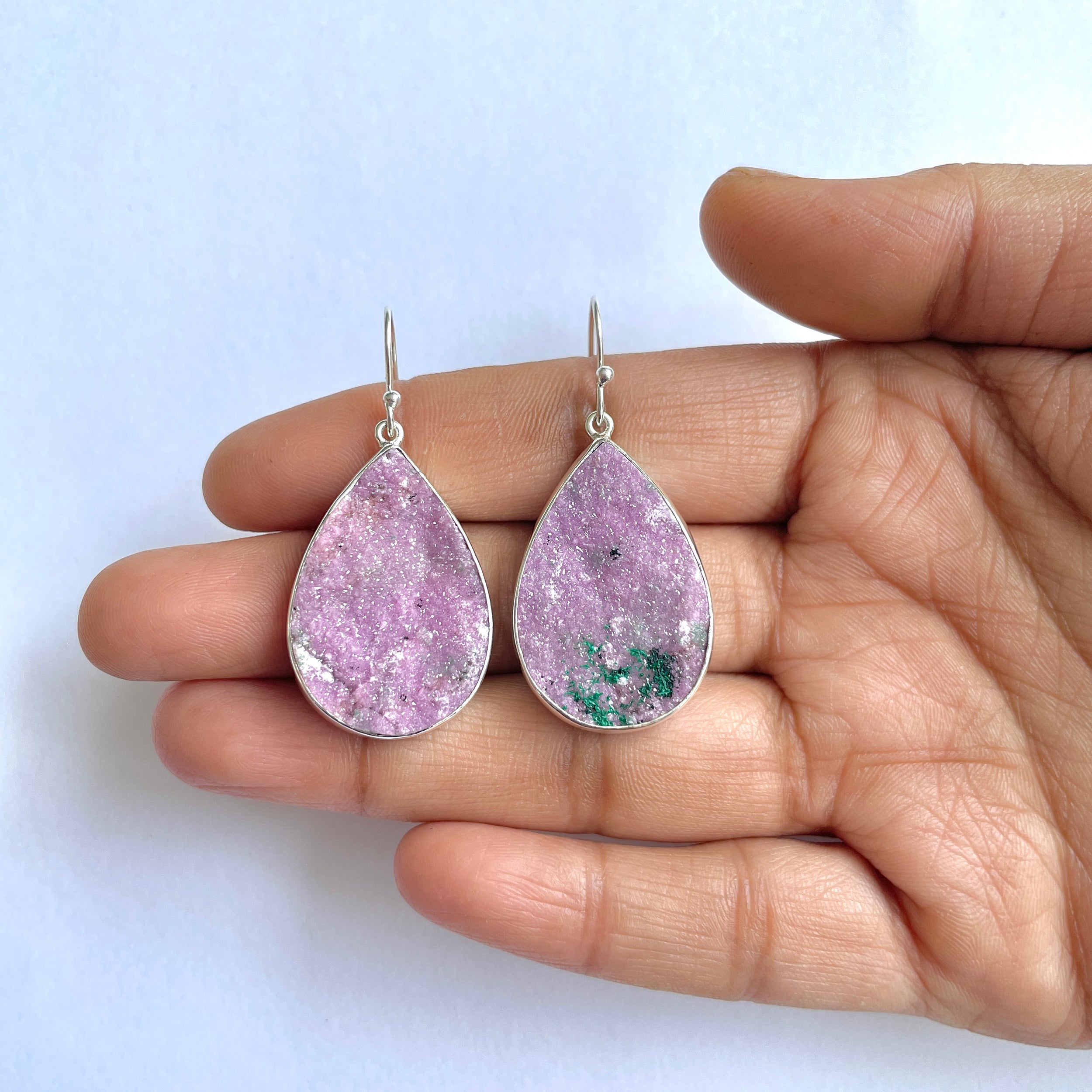 Cobalt Calcite Druzy Earring-(CBC-3-4)