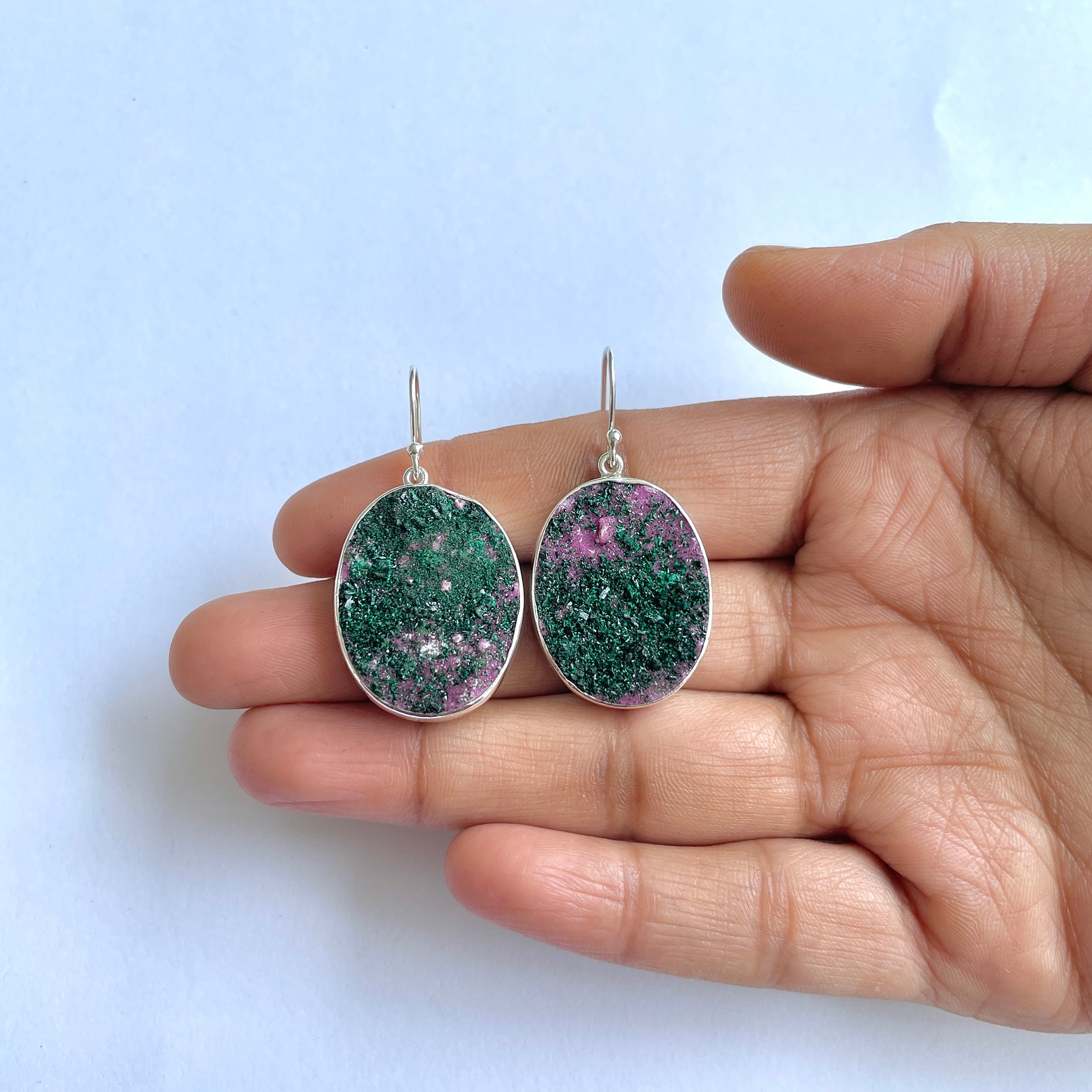 Cobalt Calcite Druzy Earring-(CBC-3-6)