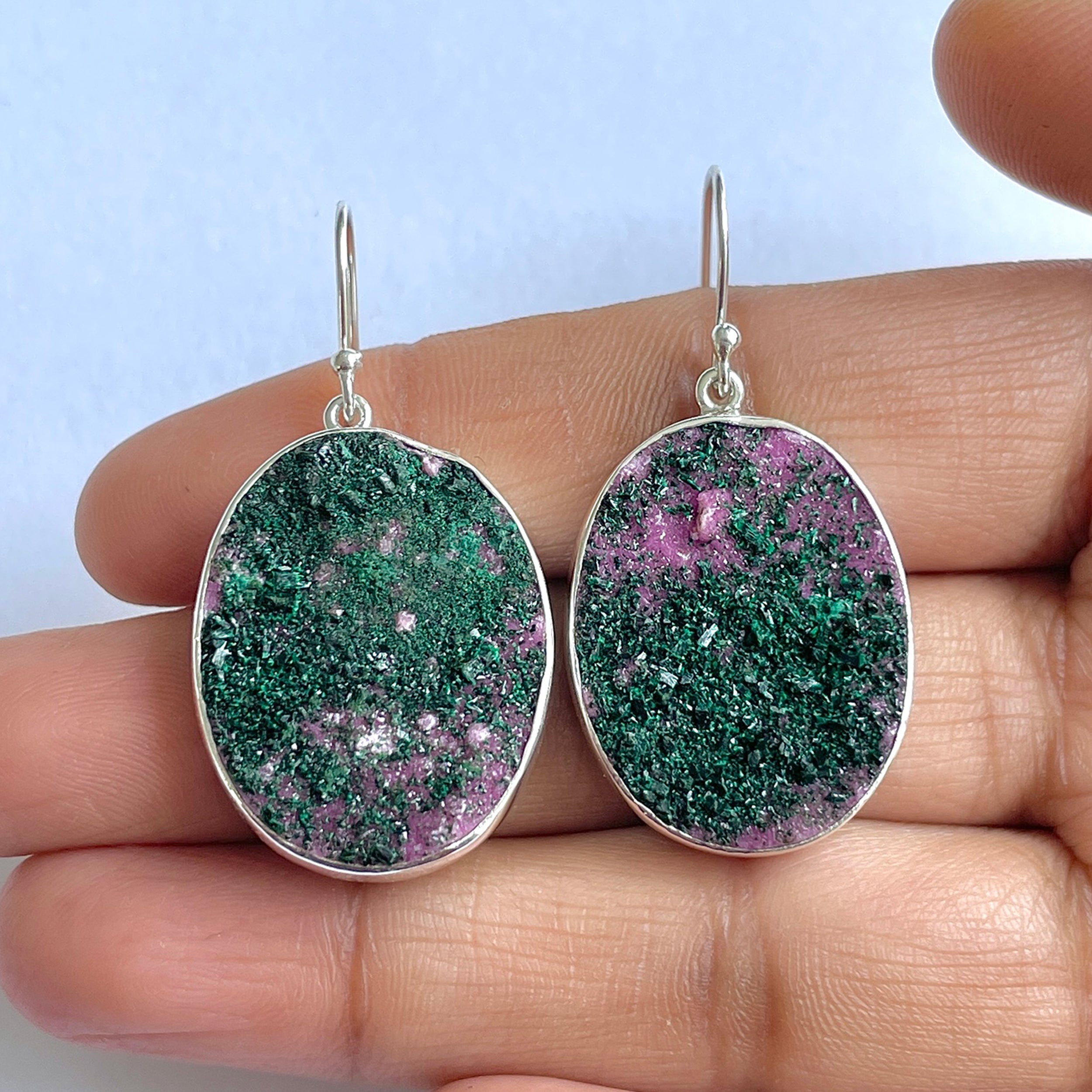 Cobalt Calcite Druzy Earring-(CBC-3-6)