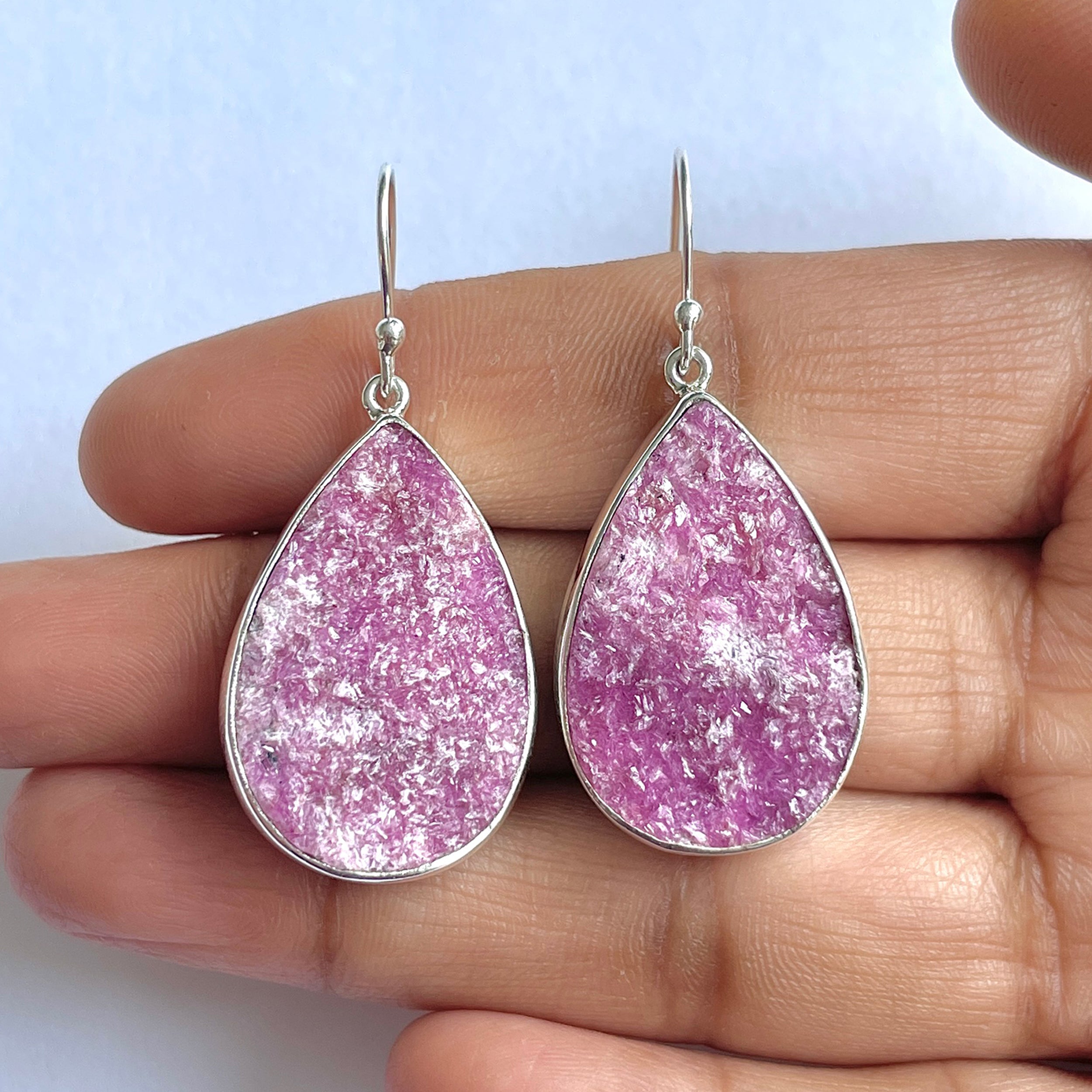 Cobalt Calcite Druzy Earring-(CBC-3-9)
