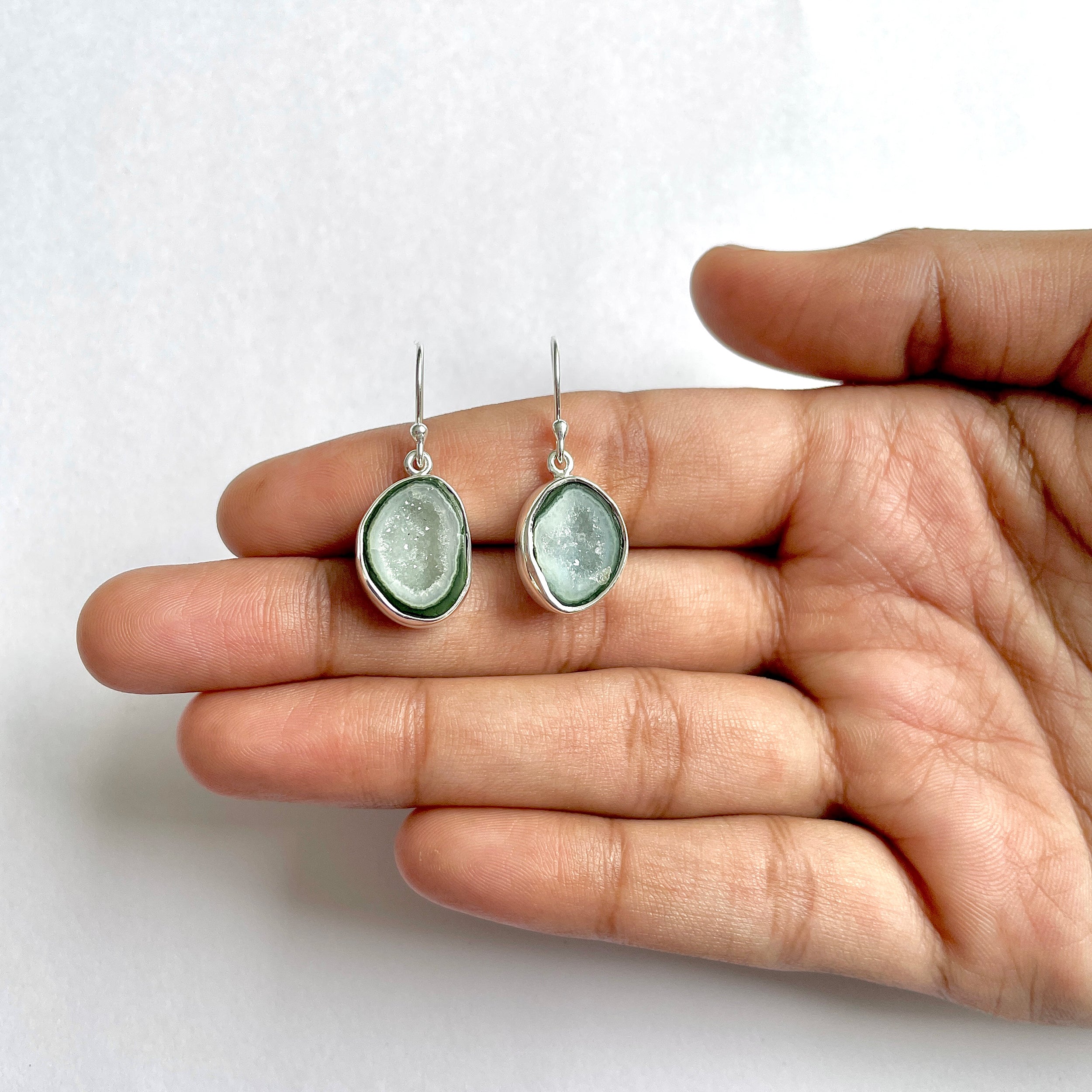 Coconut Geode Earring-(CCG-3-13)