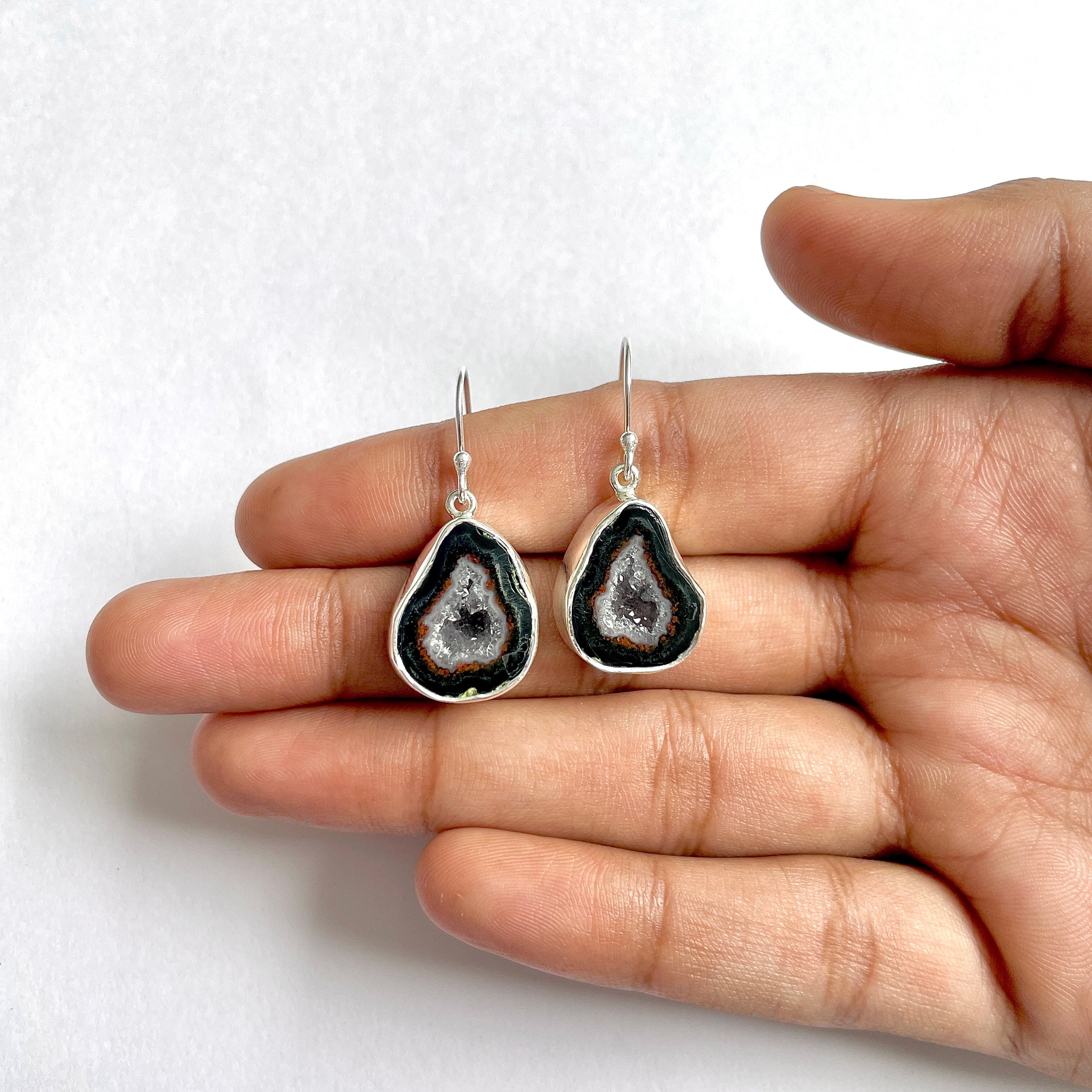 Coconut Geode Earring-(CCG-3-14)
