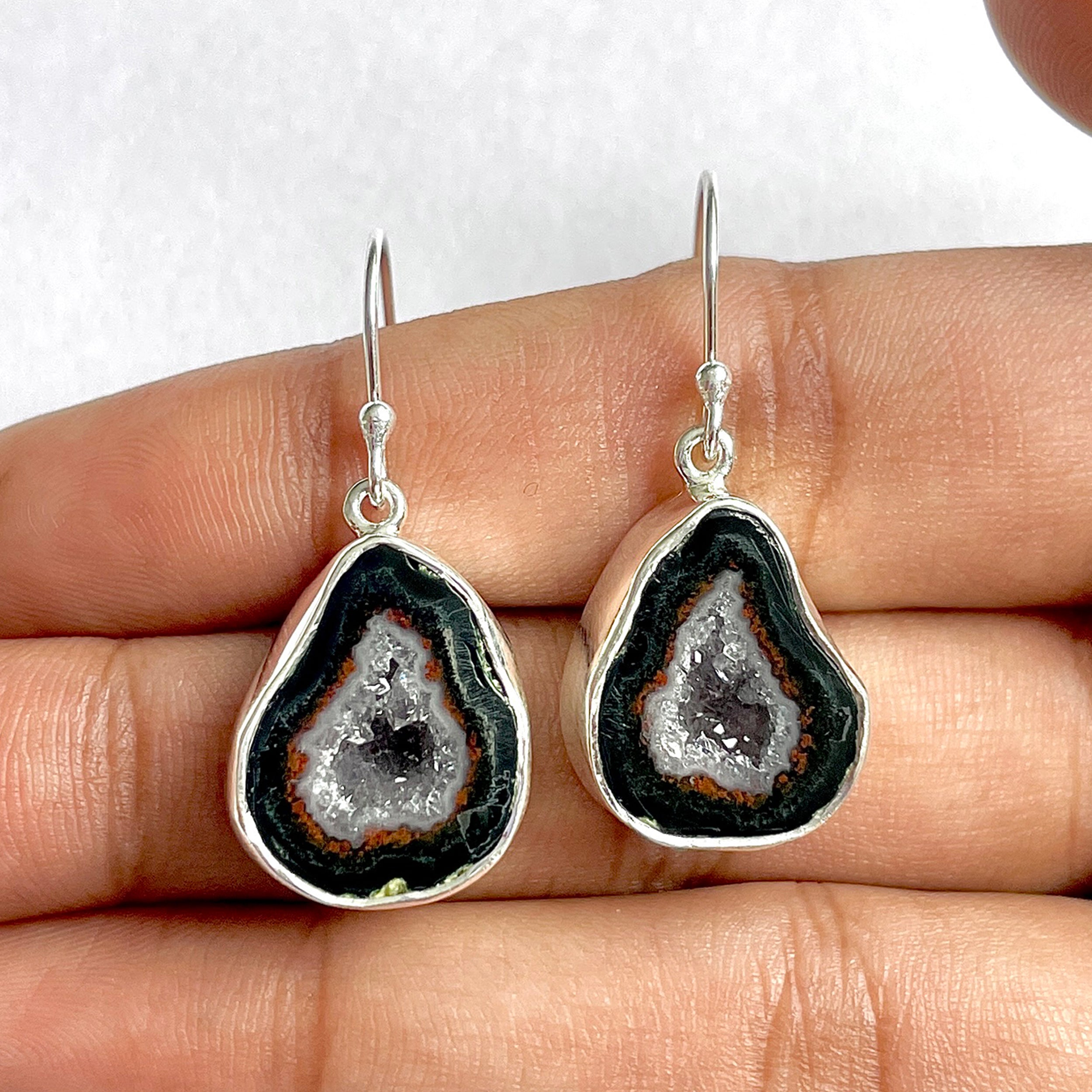 Coconut Geode Earring-(CCG-3-14)