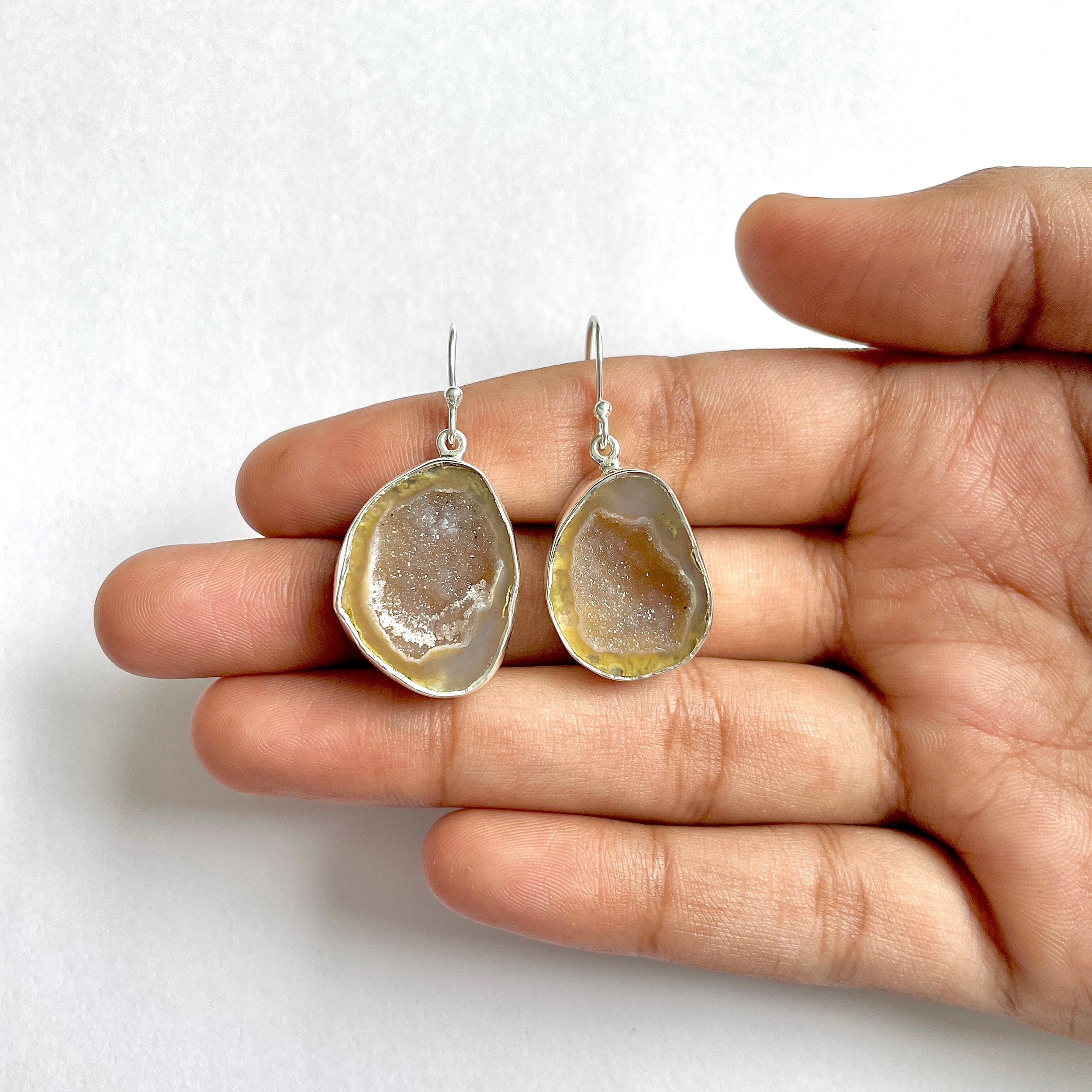 Coconut Geode Earring-(CCG-3-15)