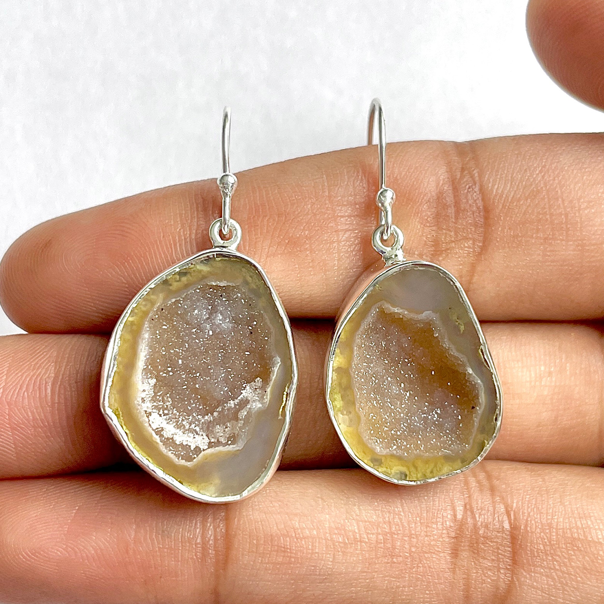 Coconut Geode Earring-(CCG-3-15)