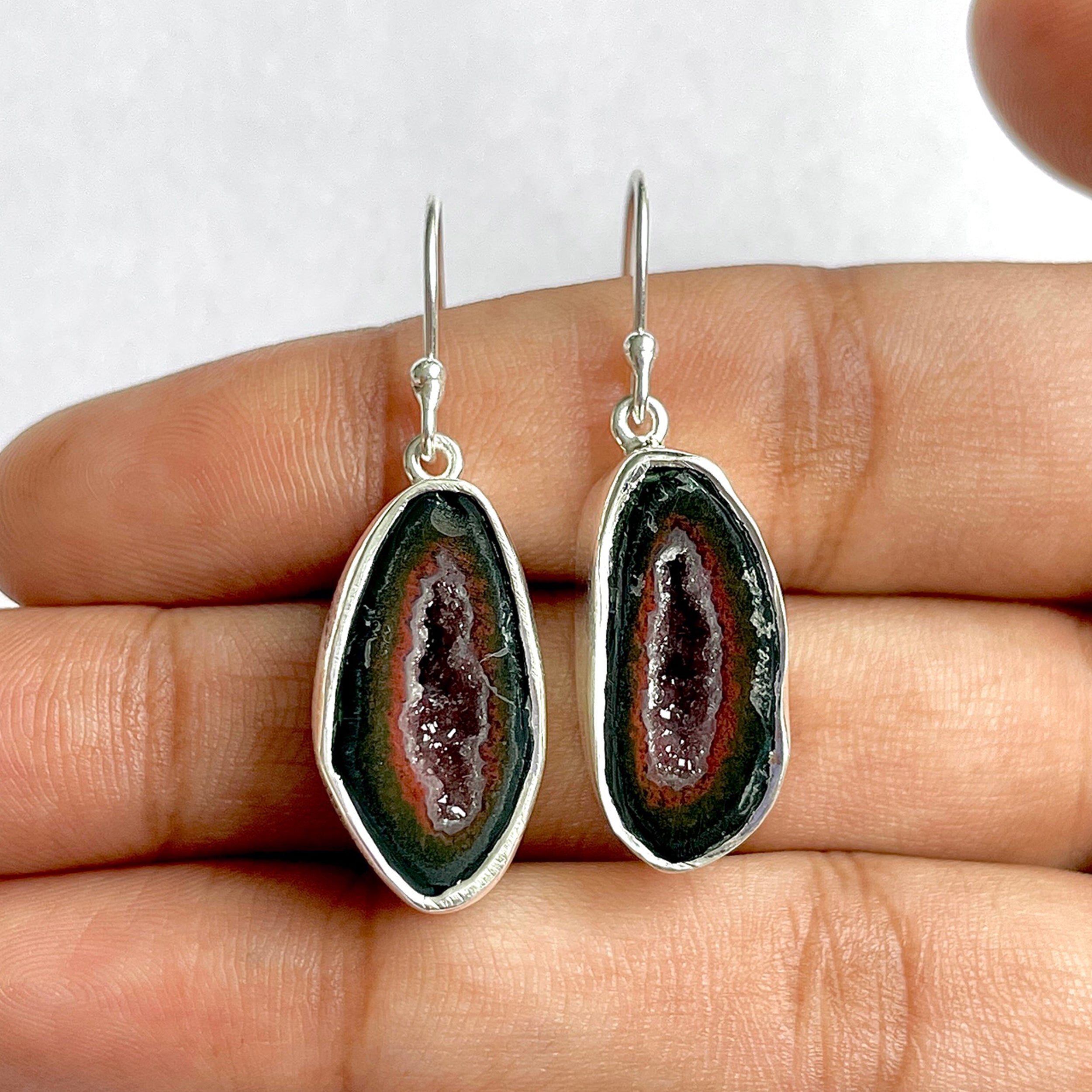 Coconut Geode Earring-(CCG-3-17)