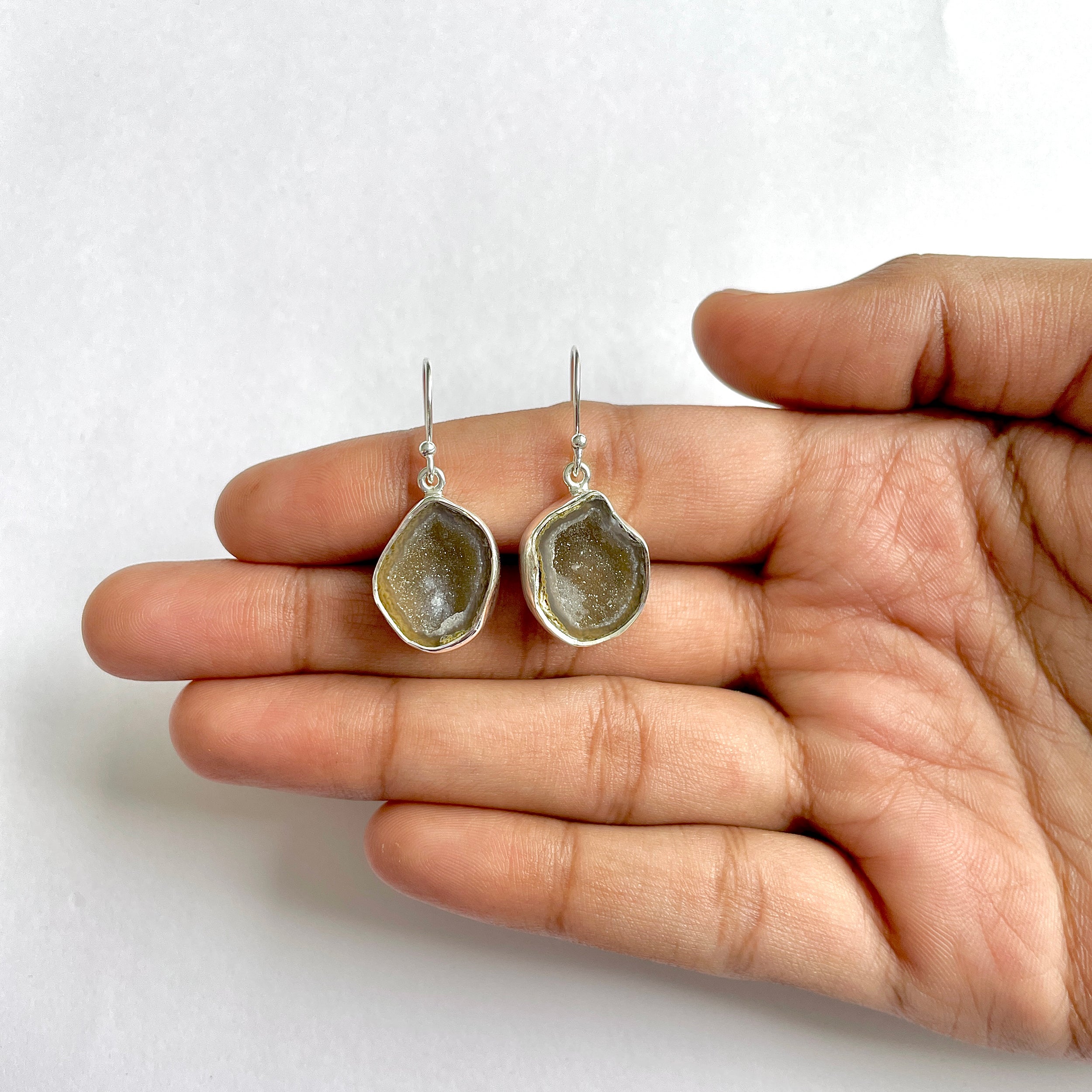 Coconut Geode Earring-(CCG-3-18)