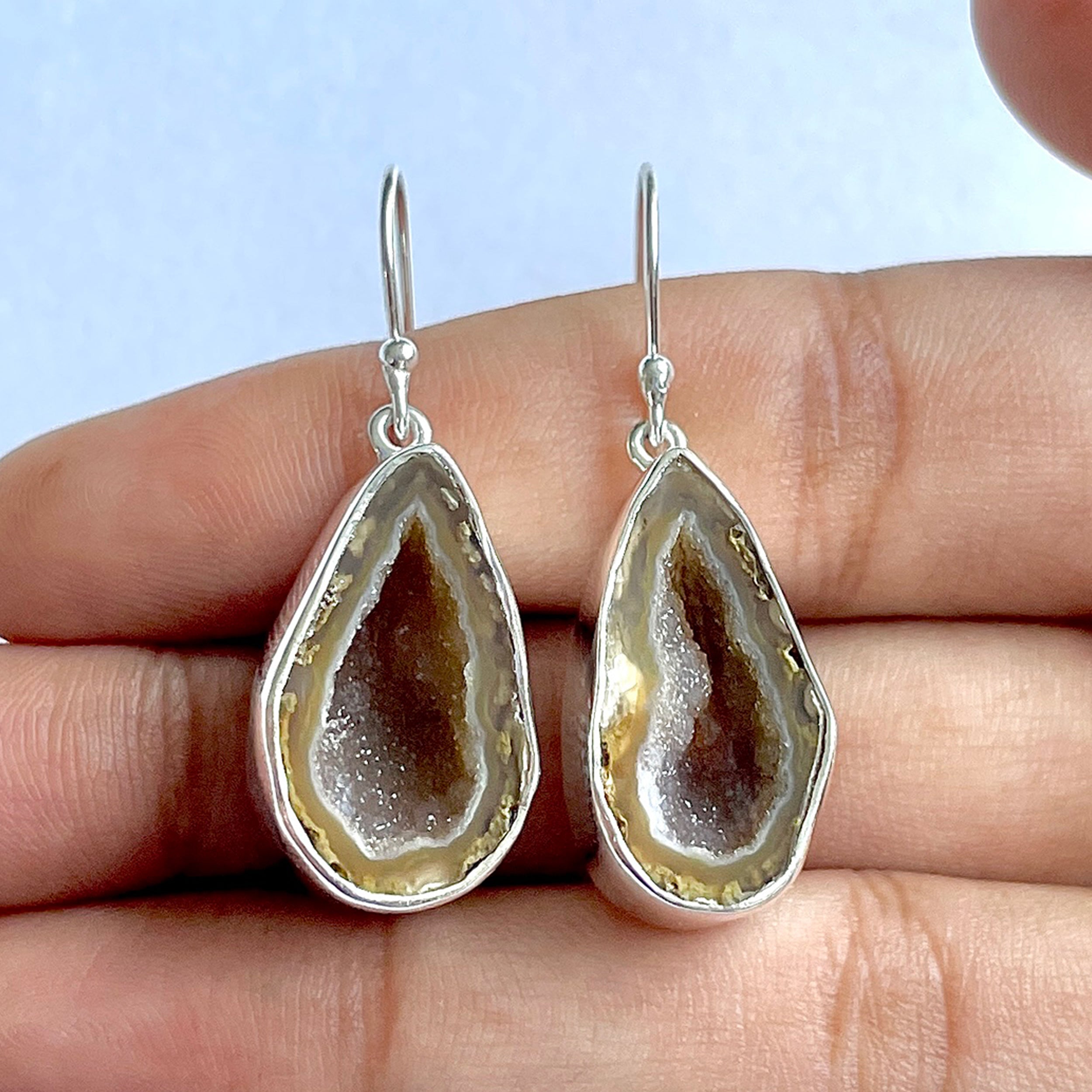 Coconut Geode Earring-(CCG-3-2)