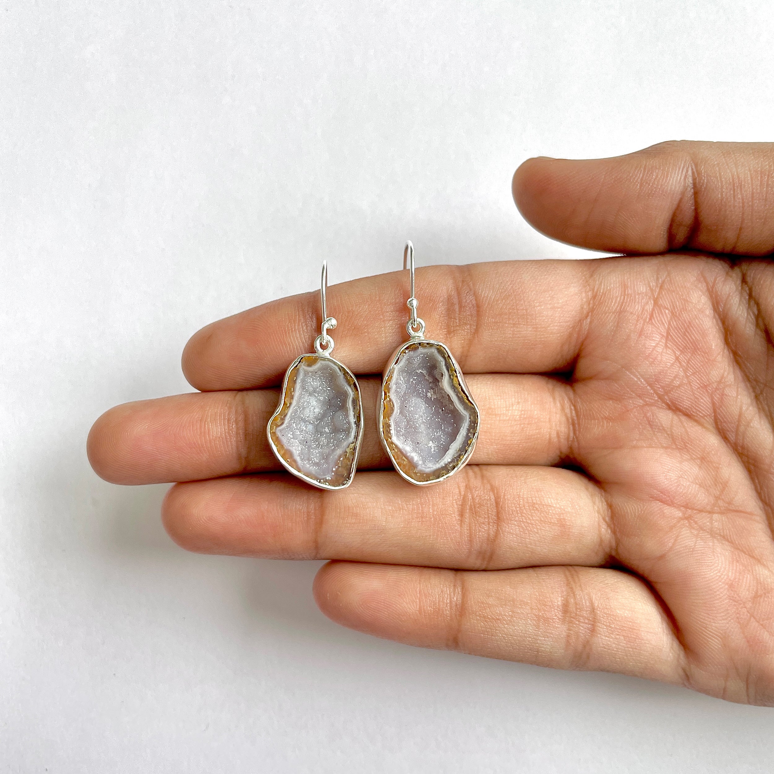 Coconut Geode Earring-(CCG-3-20)