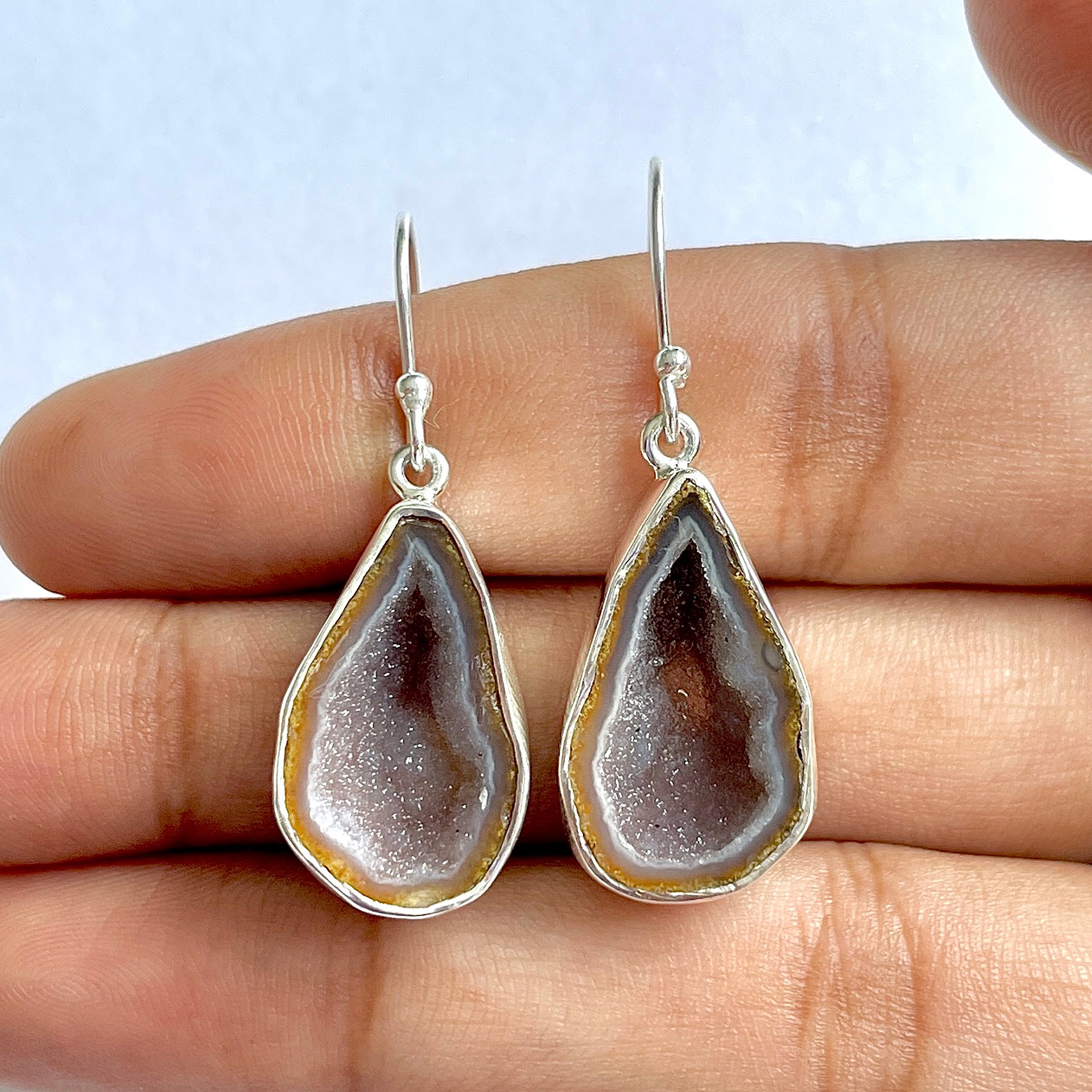 Coconut Geode Earring-(CCG-3-3)