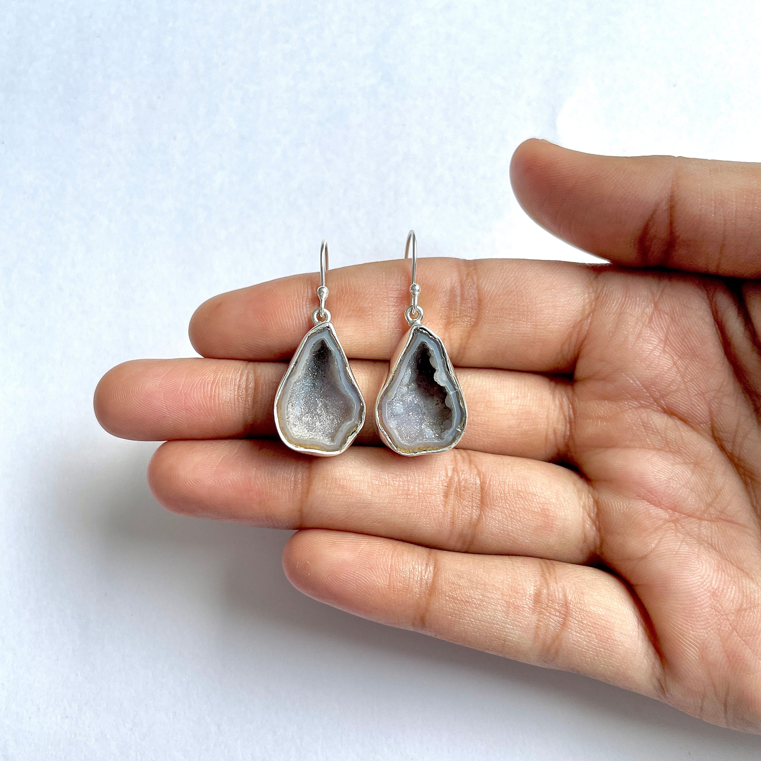 Coconut Geode Earring-(CCG-3-4)