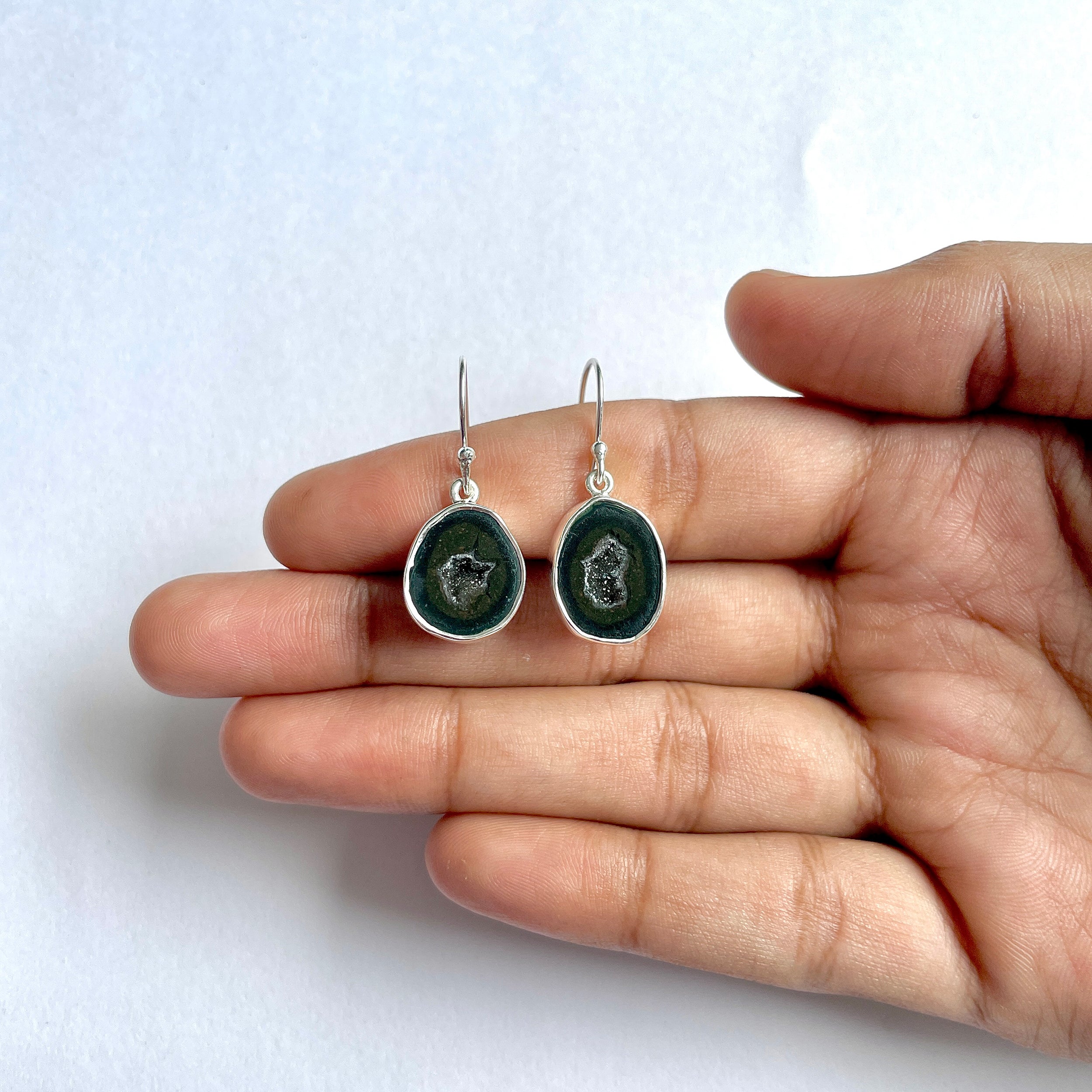 Coconut Geode Earring-(CCG-3-5)