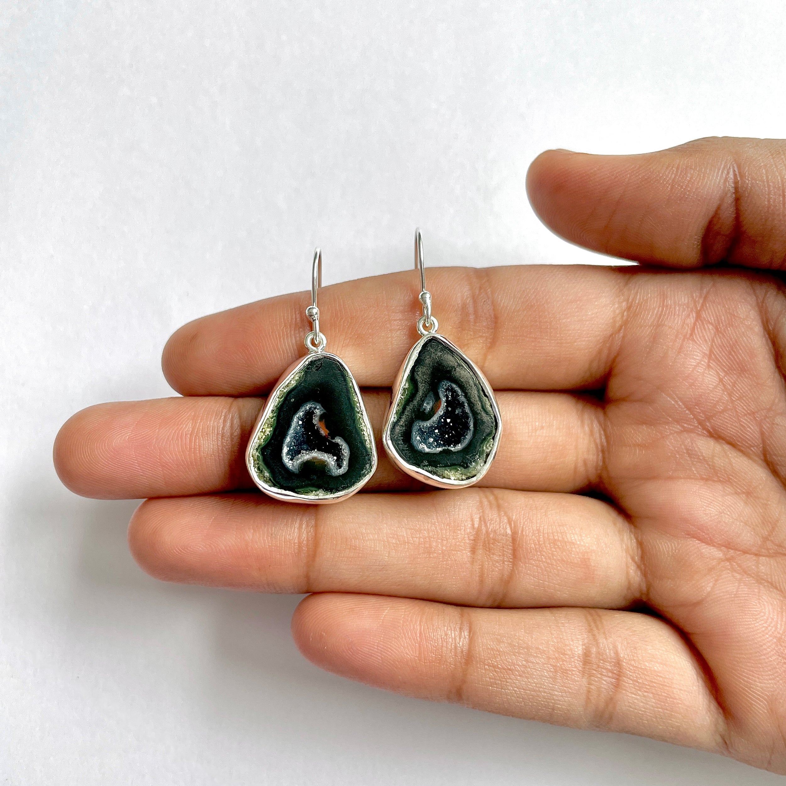 Coconut Geode Earring-(CCG-3-8)