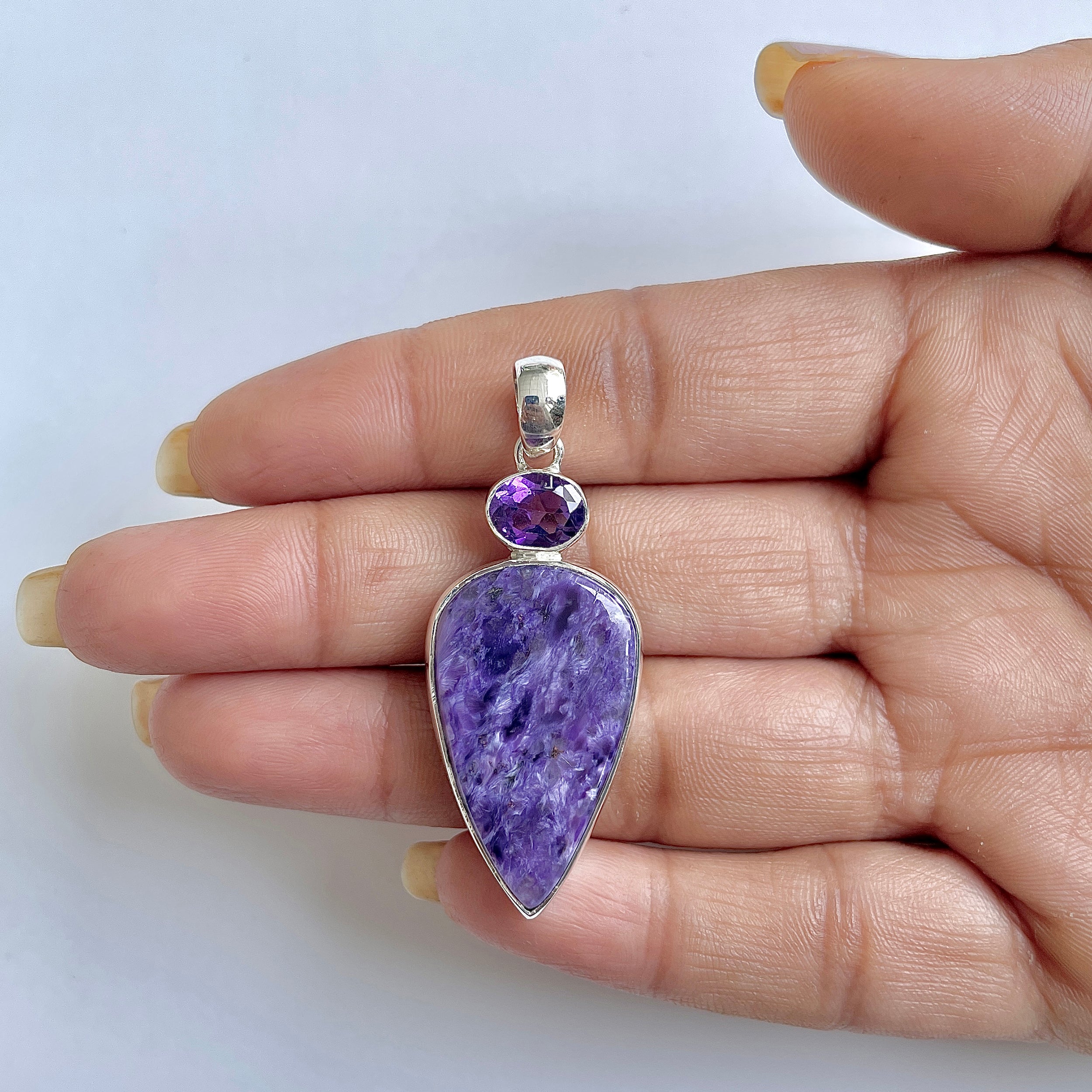 Charoite Pendant-(CHR-1-12)