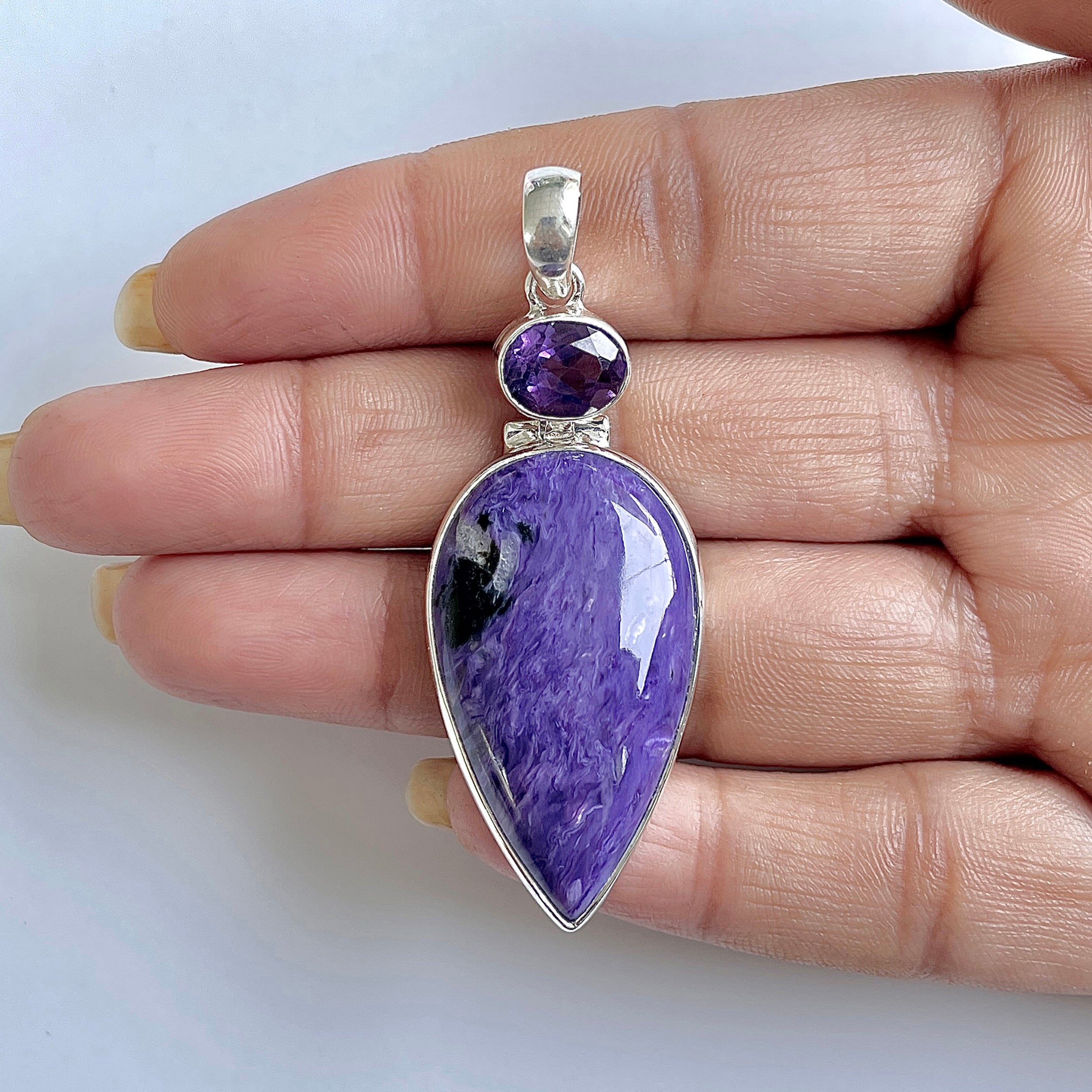 Charoite Pendant-(CHR-1-7)