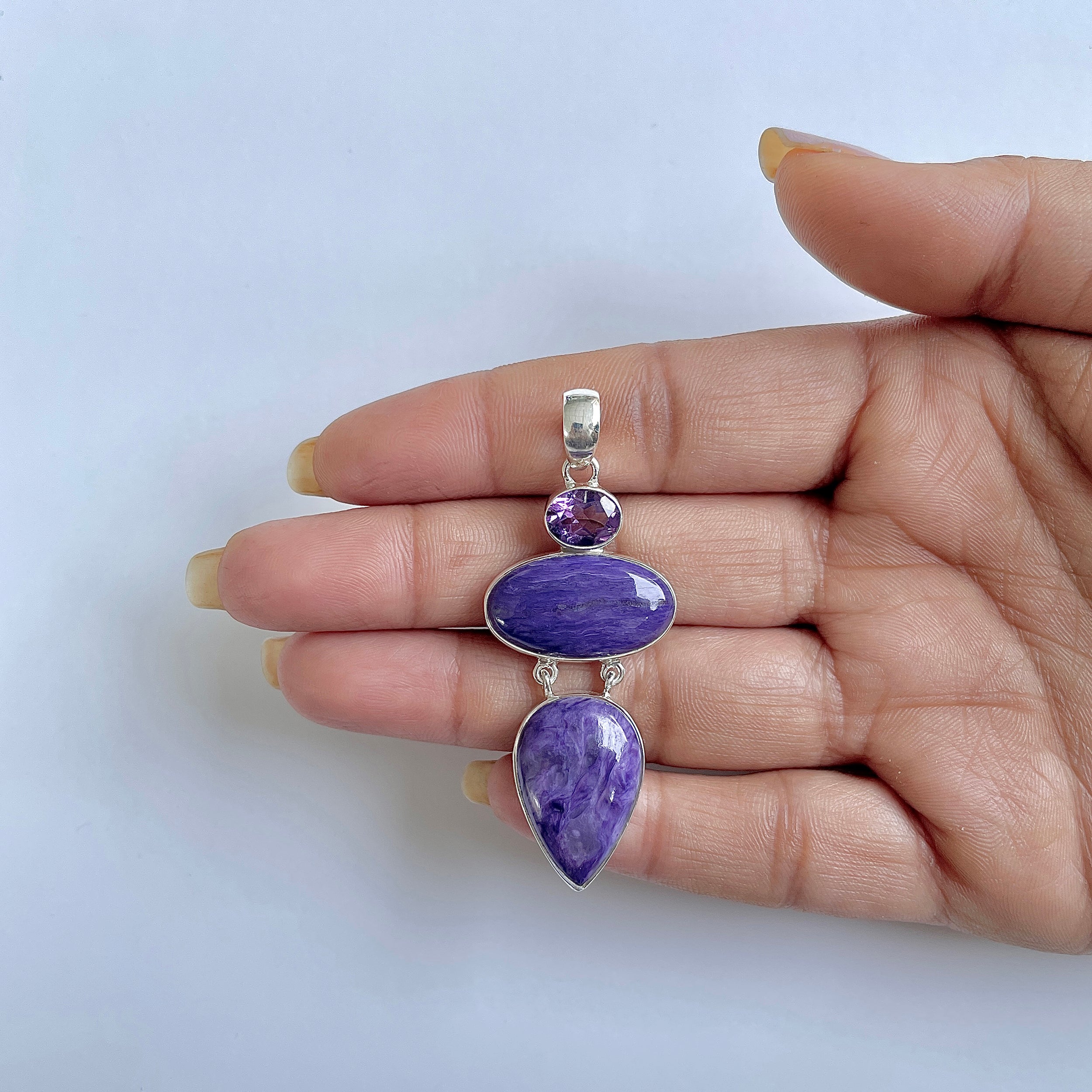 Charoite Pendant-(CHR-1-8)