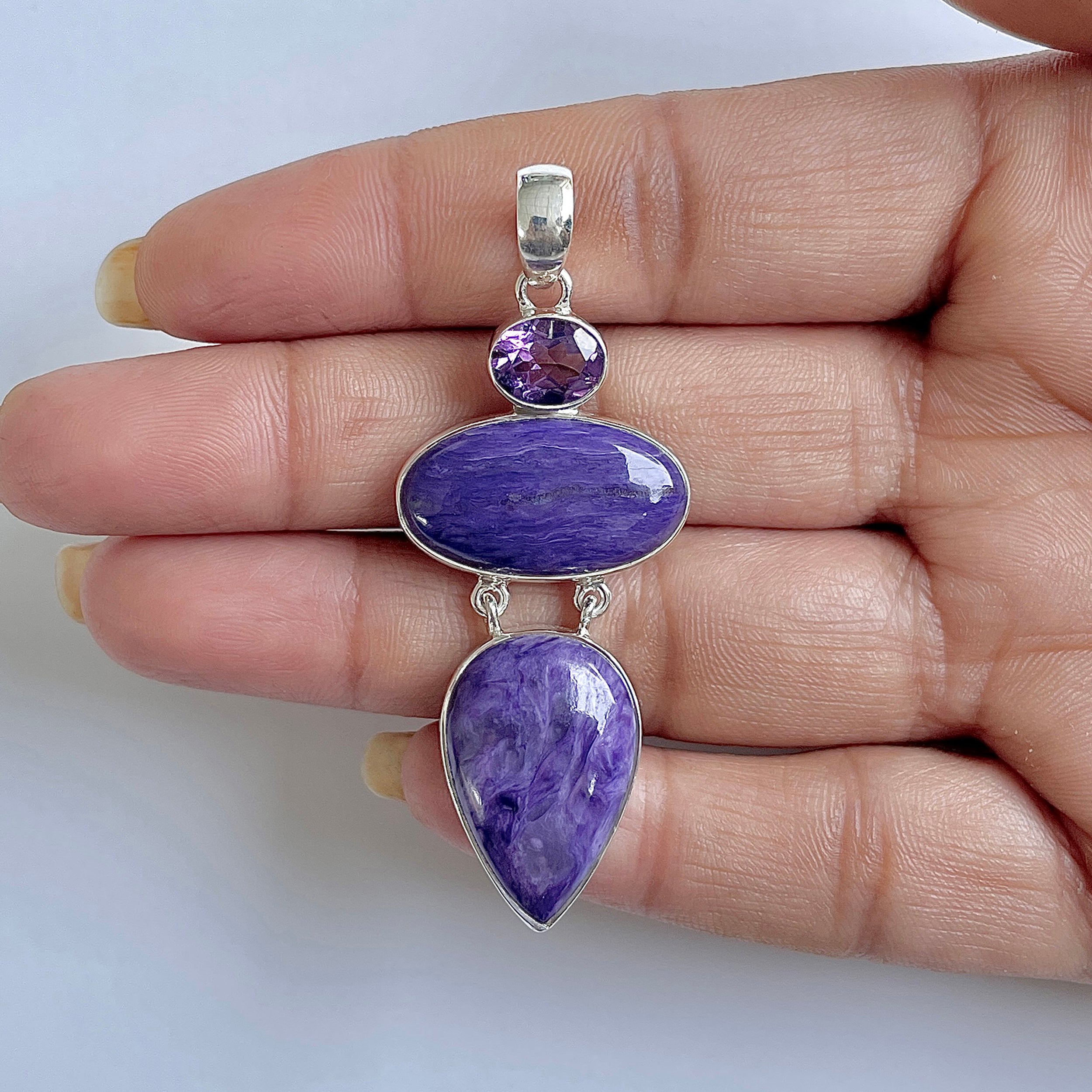 Charoite Pendant-(CHR-1-8)