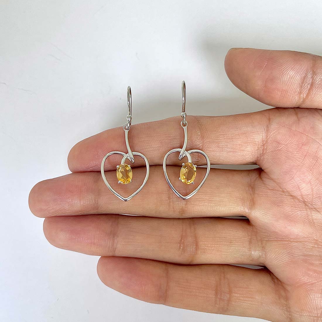 Citrine Earring-(CIT-RDE-441)