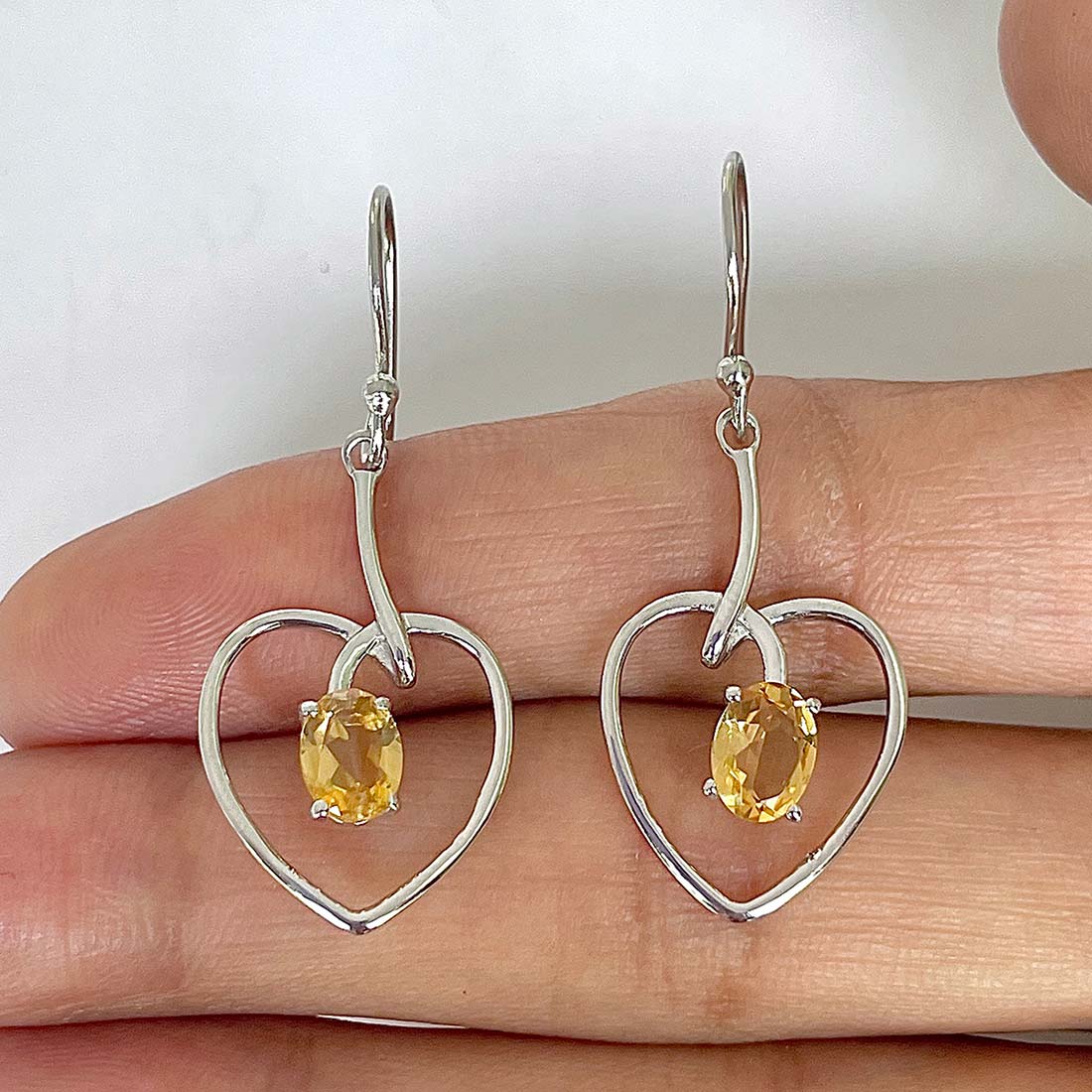 Citrine Earring-(CIT-RDE-441)