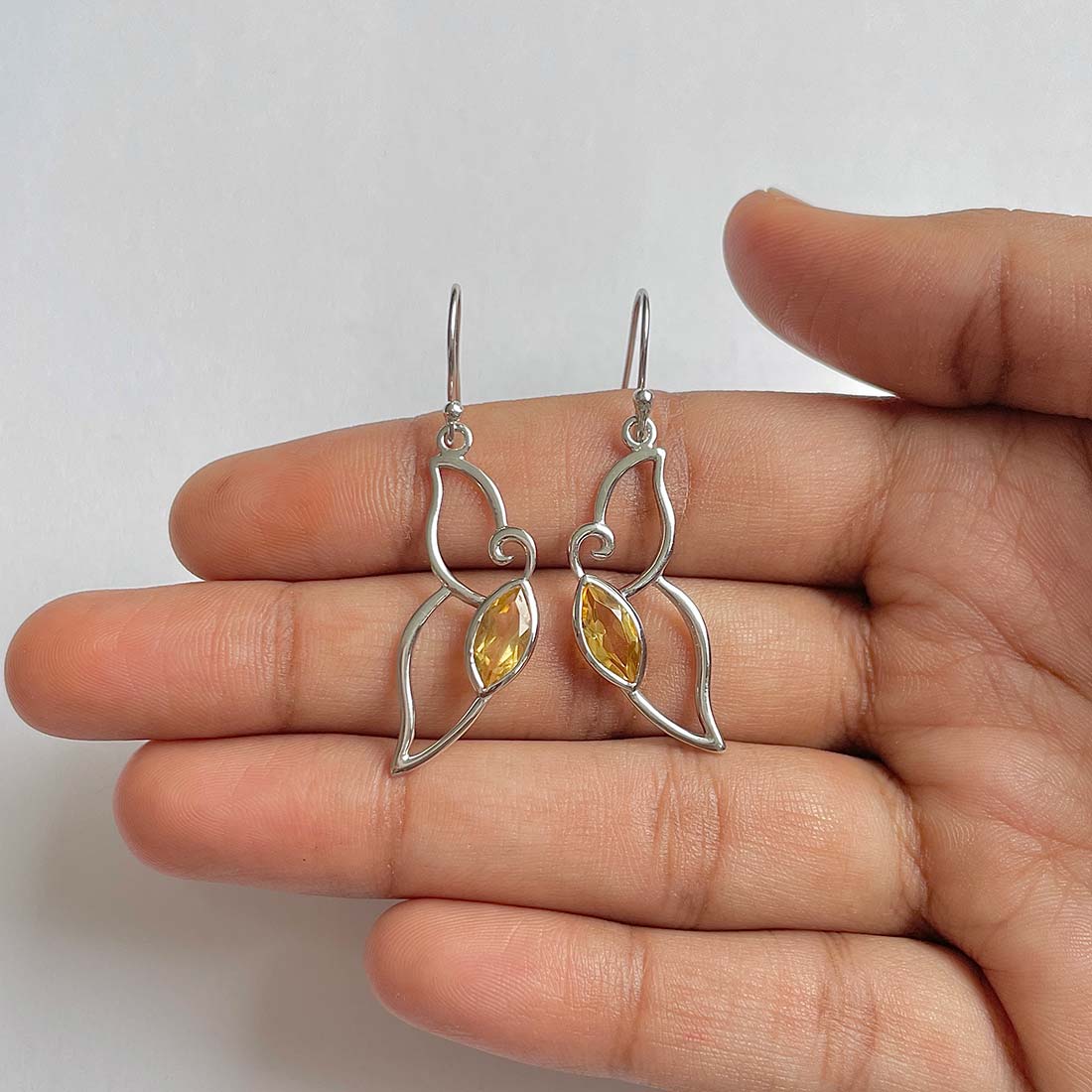 Citrine Earring-(CIT-RDE-50)