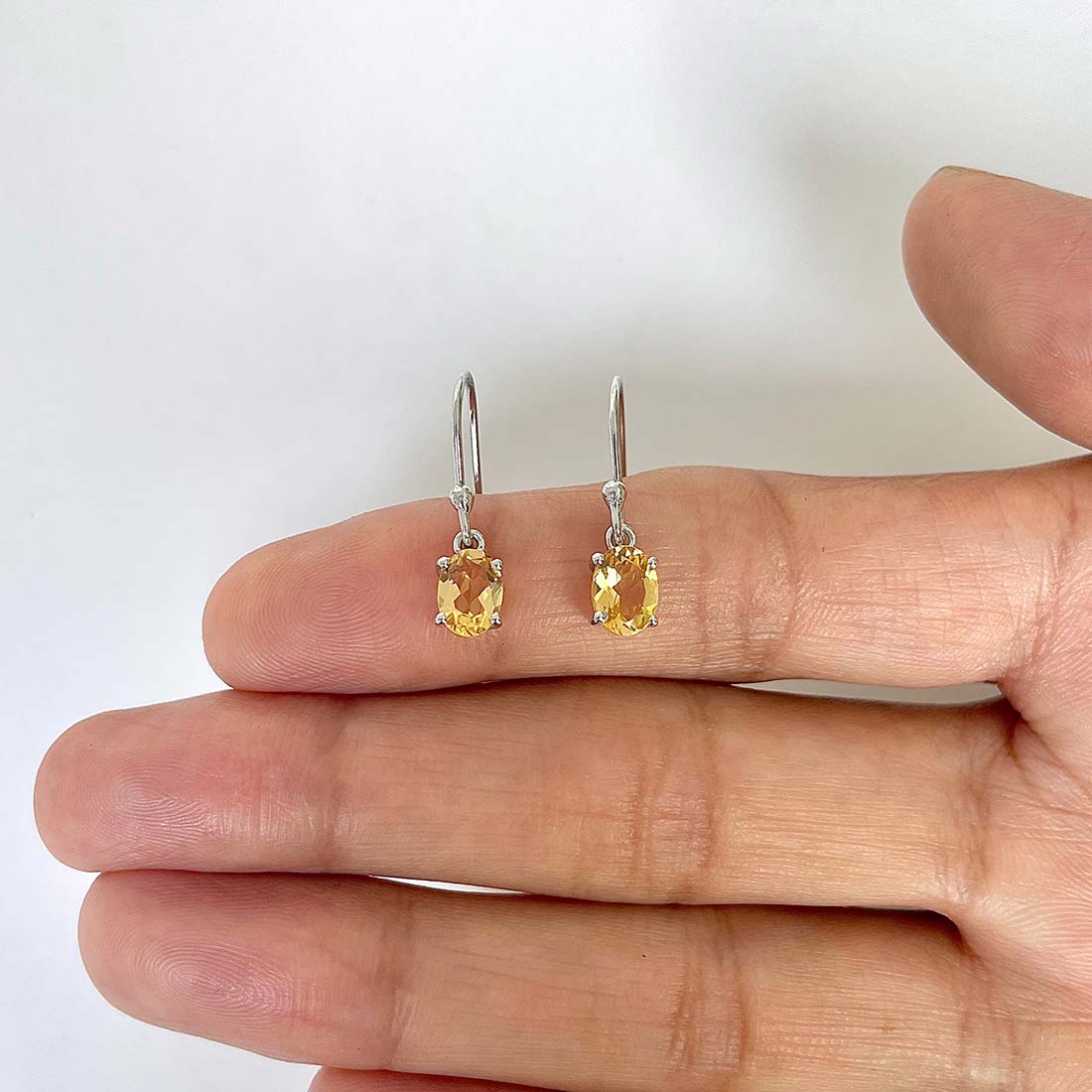 Citrine Earring-(CIT-RDE-670)
