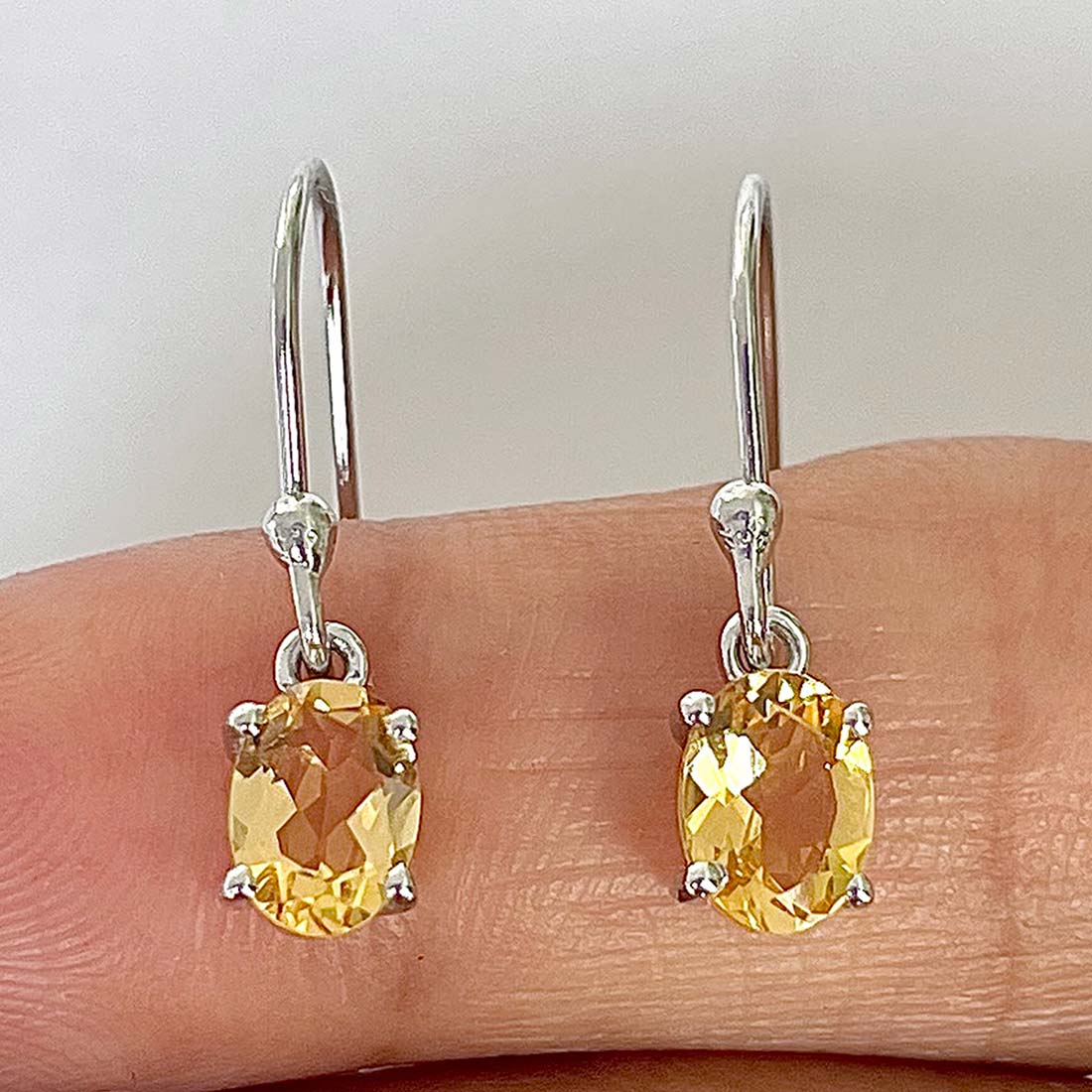 Citrine Earring-(CIT-RDE-670)