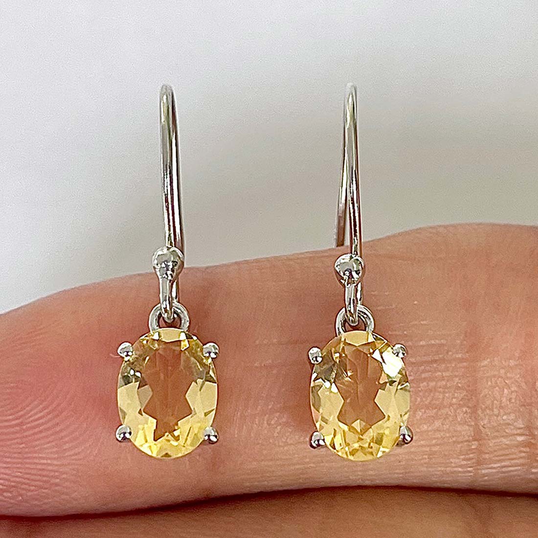 Citrine Earring-(CIT-RDE-673)