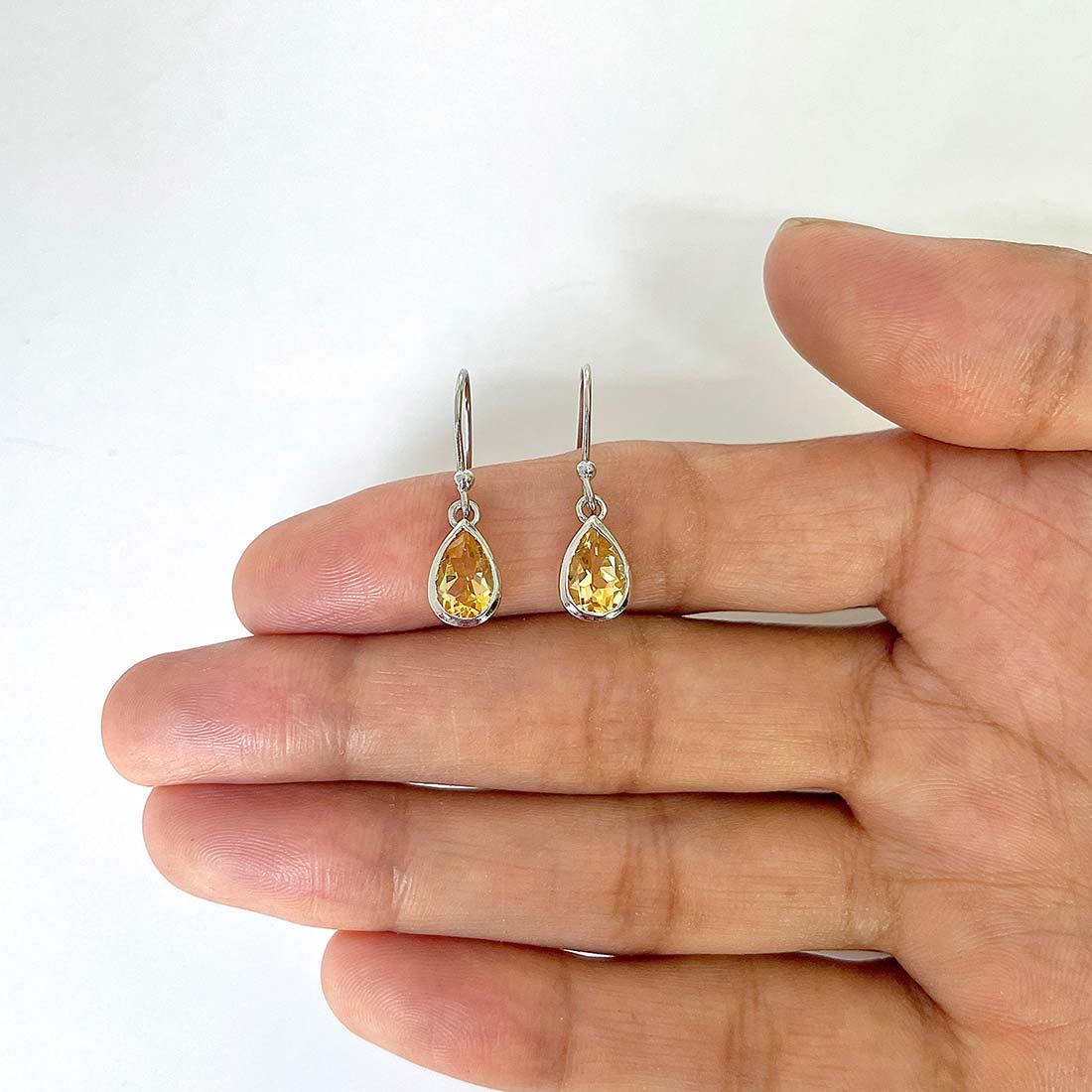 Citrine Earring-(CIT-RDE-679)
