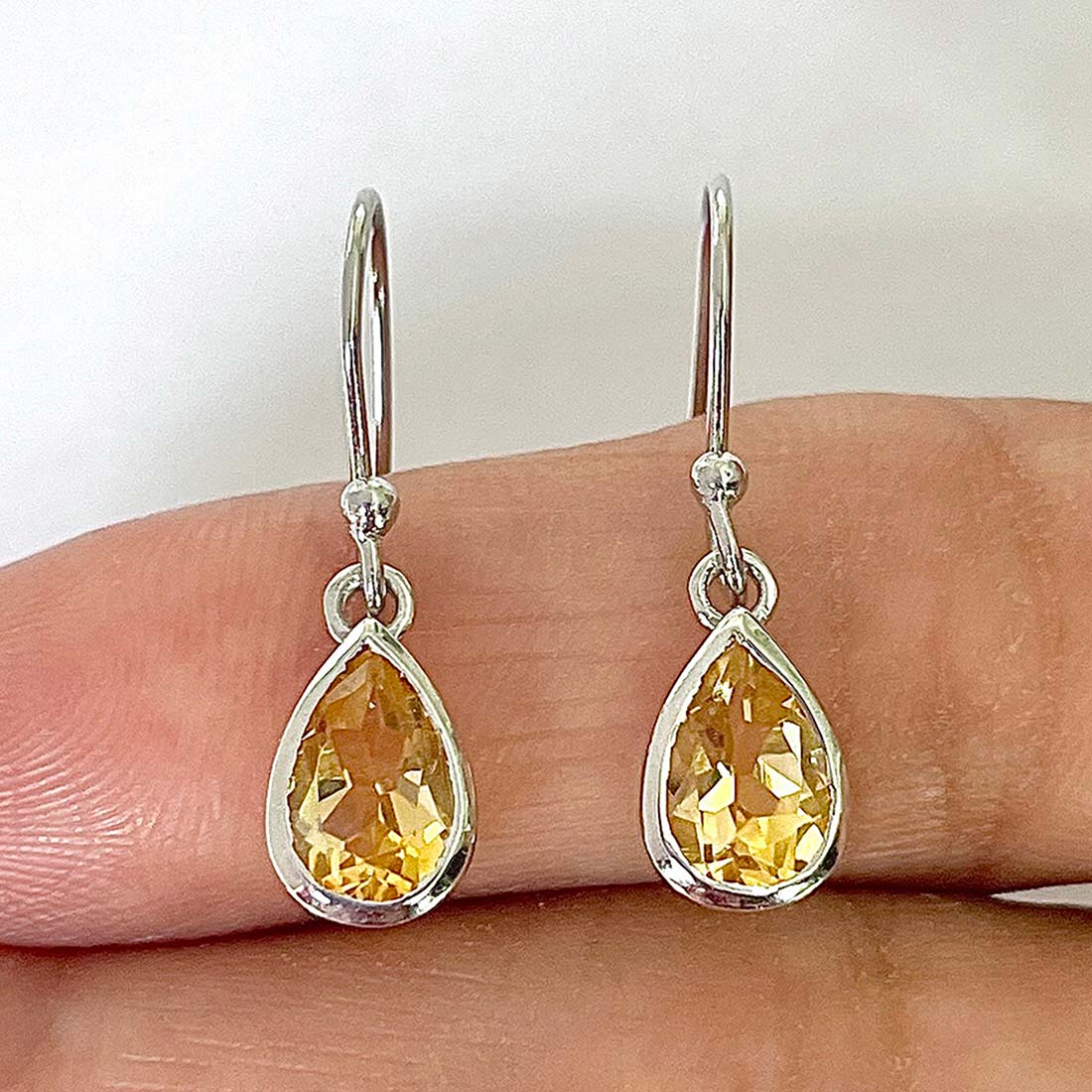 Citrine Earring-(CIT-RDE-679)