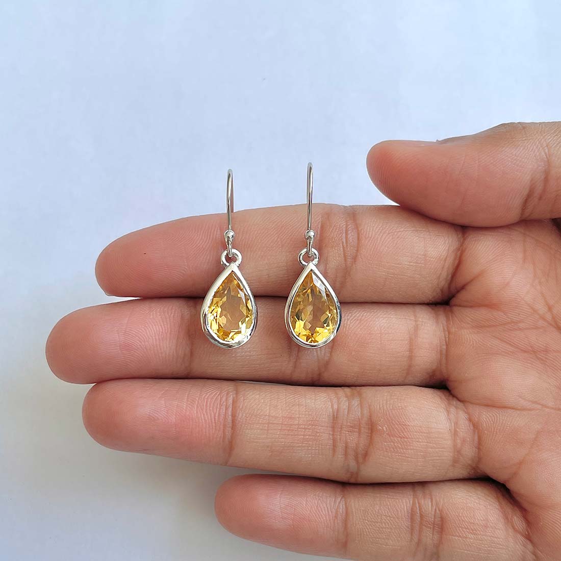 Citrine Earring-(CIT-RDE-707)