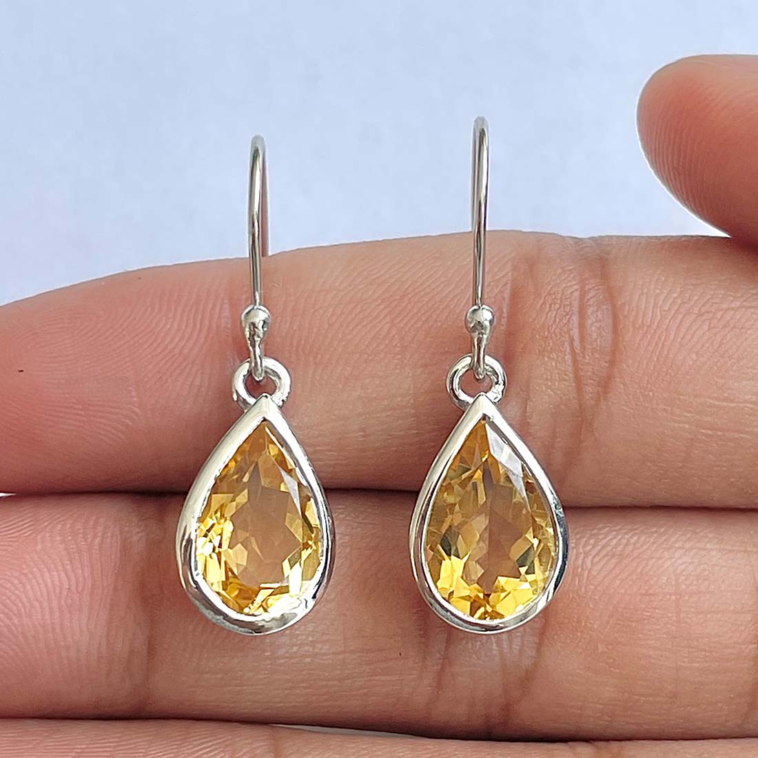 Citrine Earring-(CIT-RDE-707)