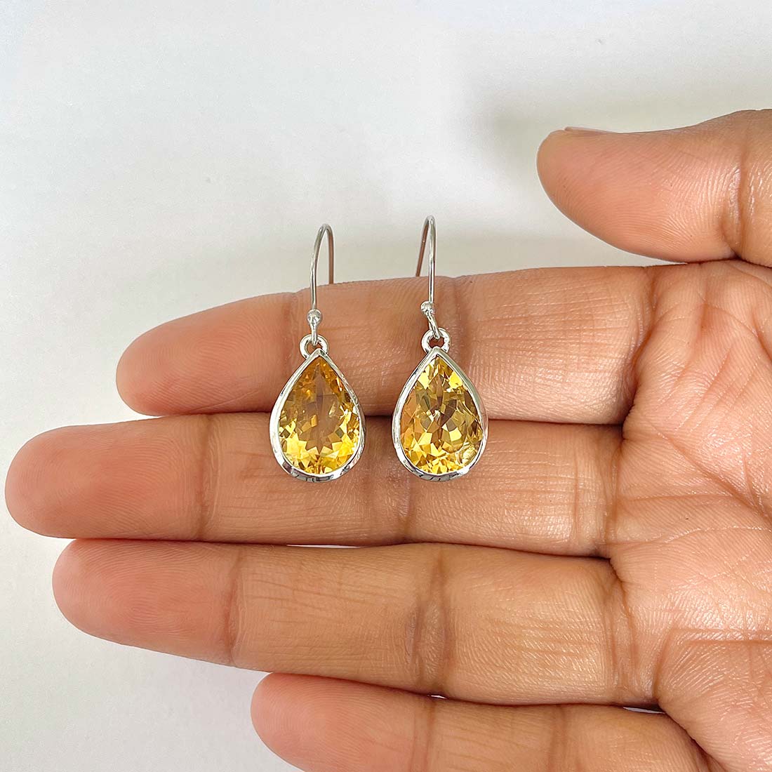 Citrine Earring-(CIT-RDE-725)