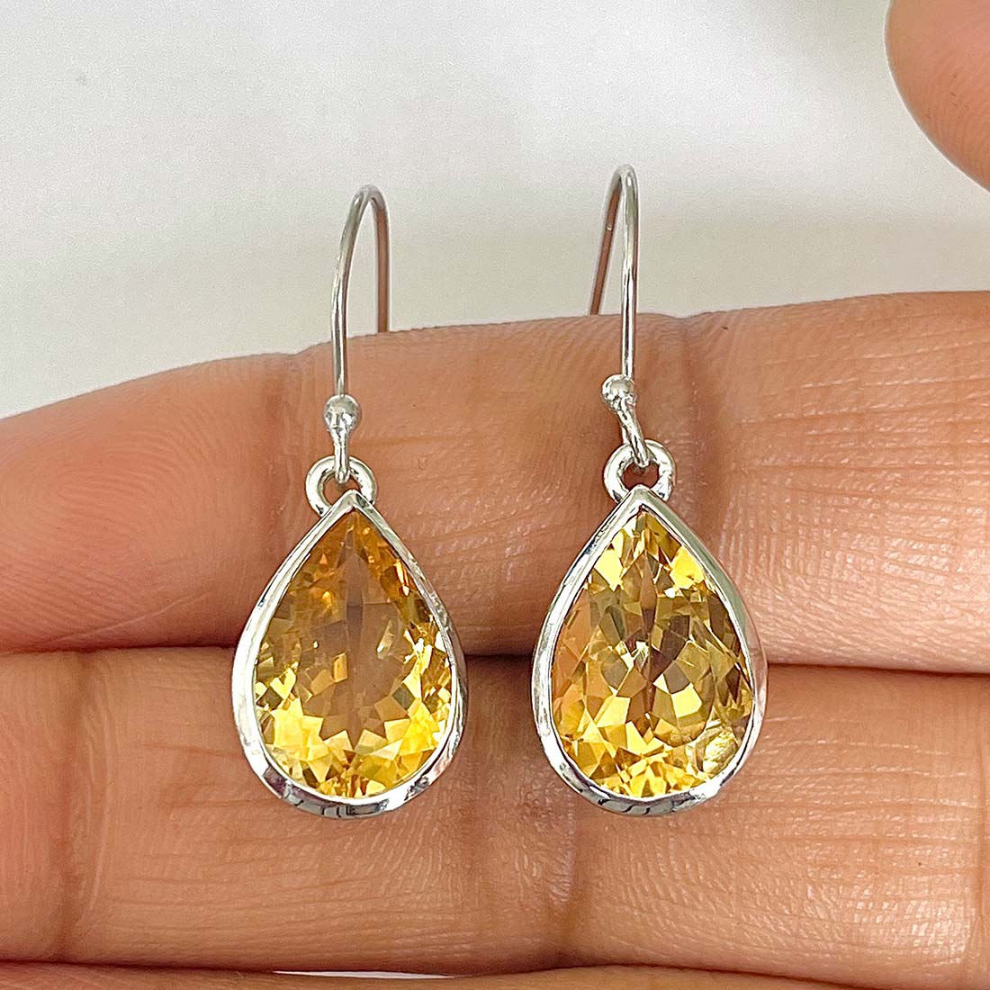 Citrine Earring-(CIT-RDE-725)