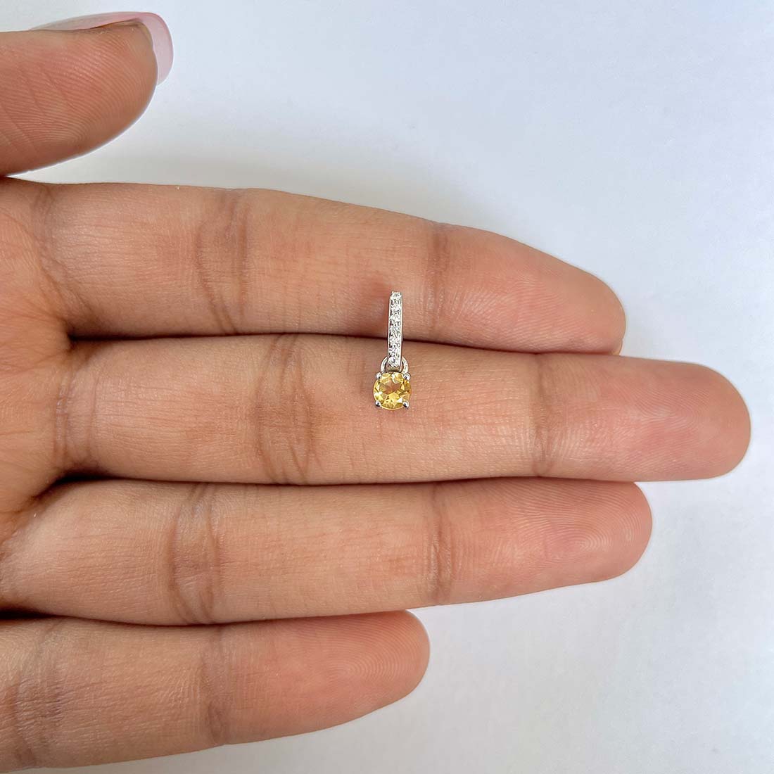 Citrine Pendant-(CIT-RDP-1166)