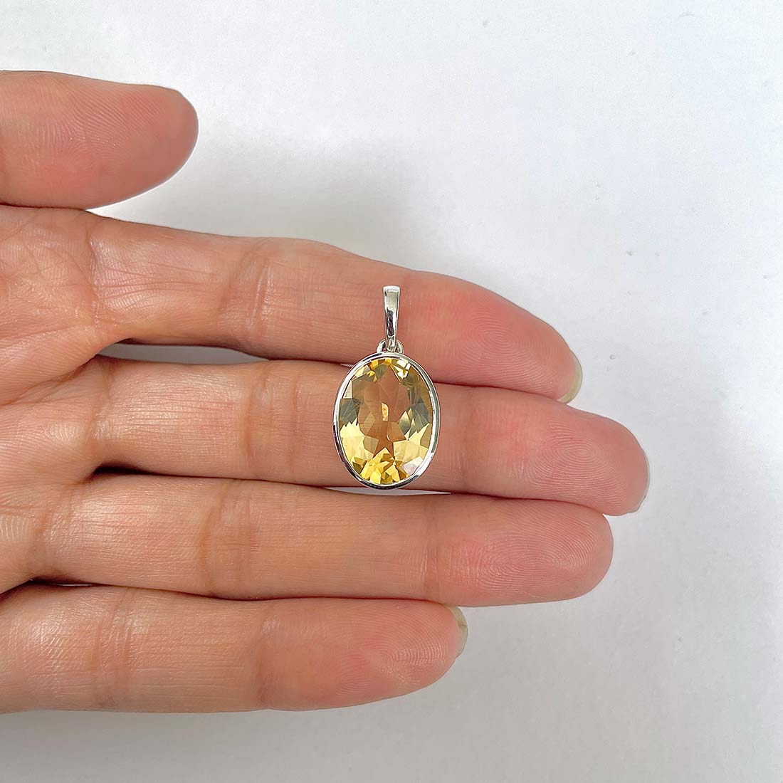 Citrine Pendant-(CIT-RDP-458)