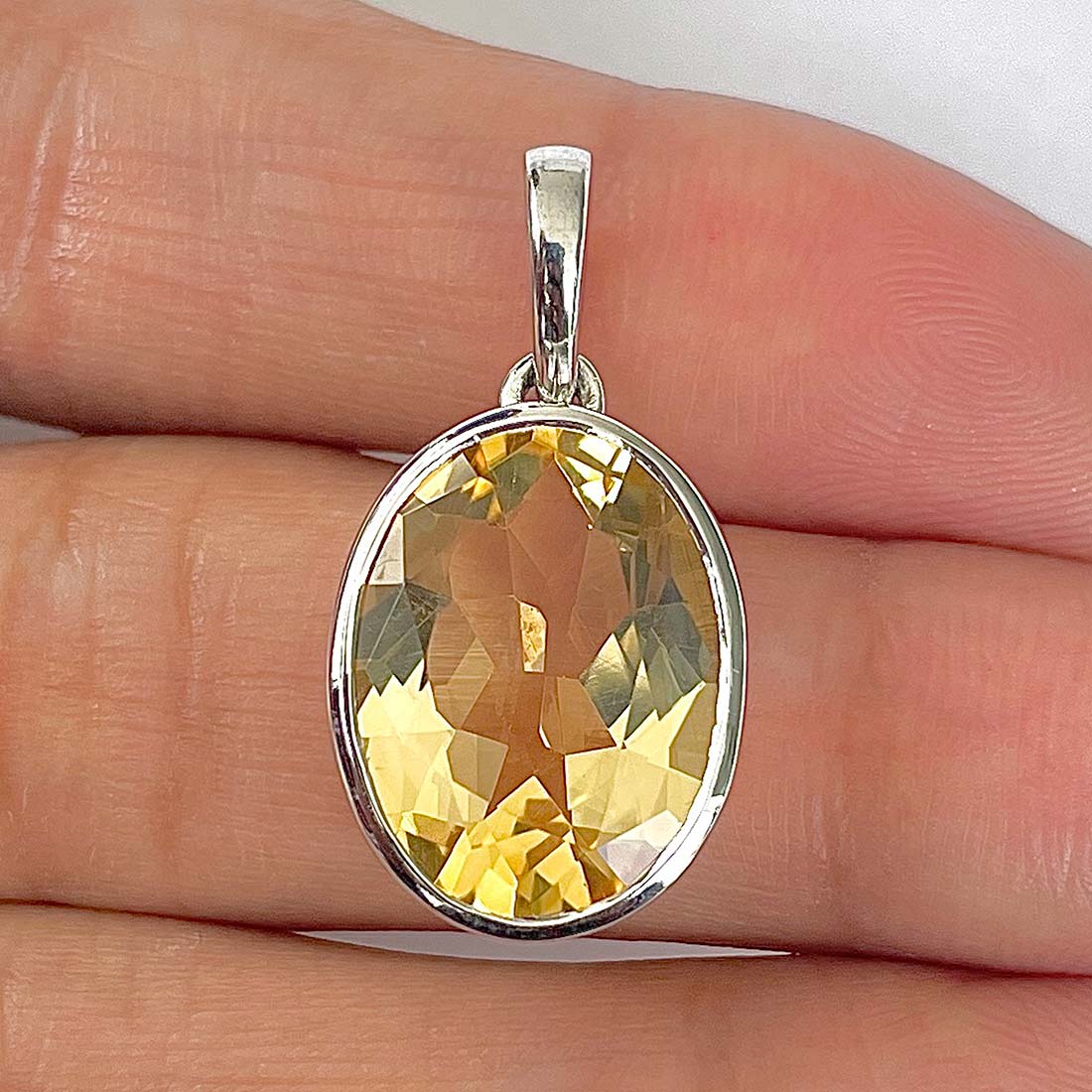 Citrine Pendant-(CIT-RDP-458)