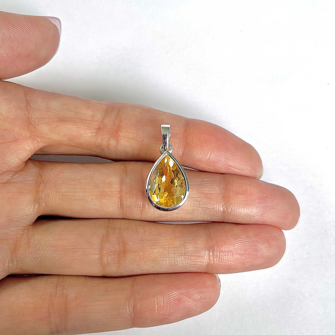 Citrine Pendant-(CIT-RDP-463)