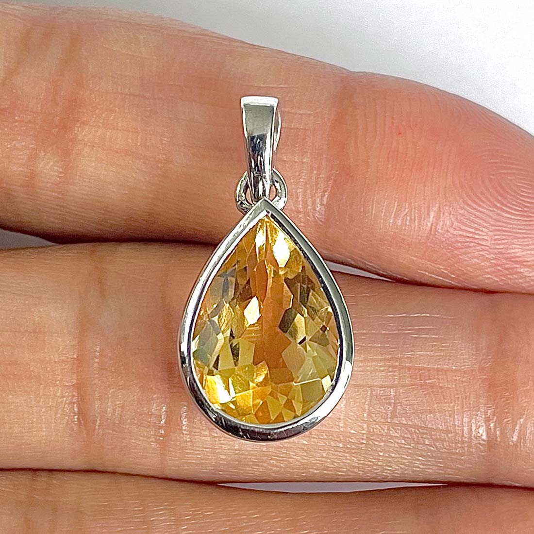Citrine Pendant-(CIT-RDP-463)