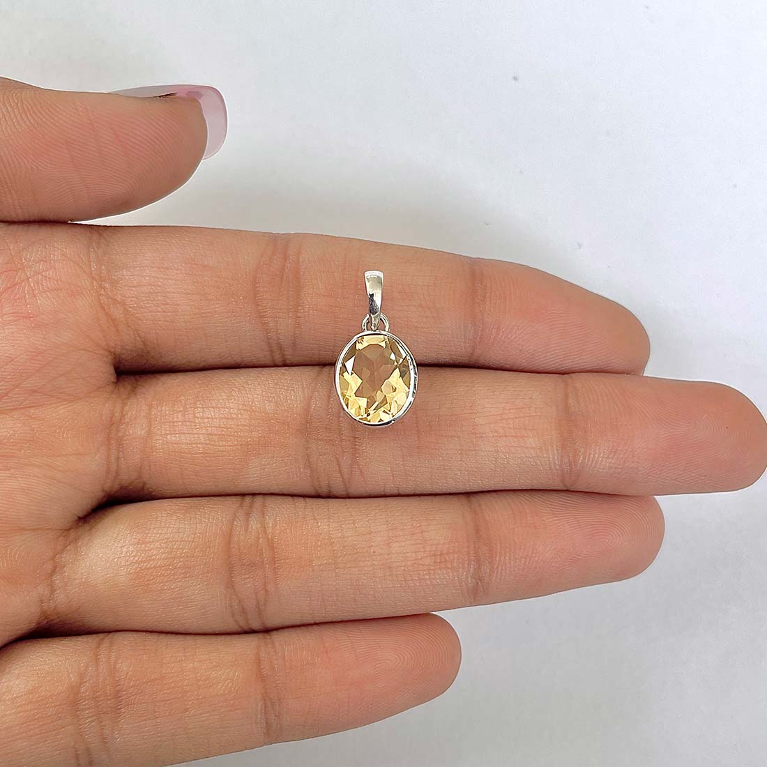 Citrine Pendant-(CIT-RDP-466)