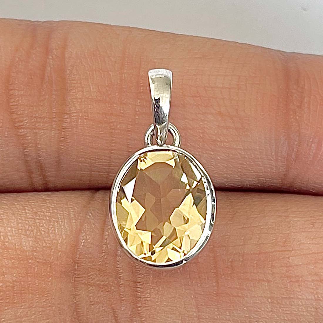 Citrine Pendant-(CIT-RDP-466)