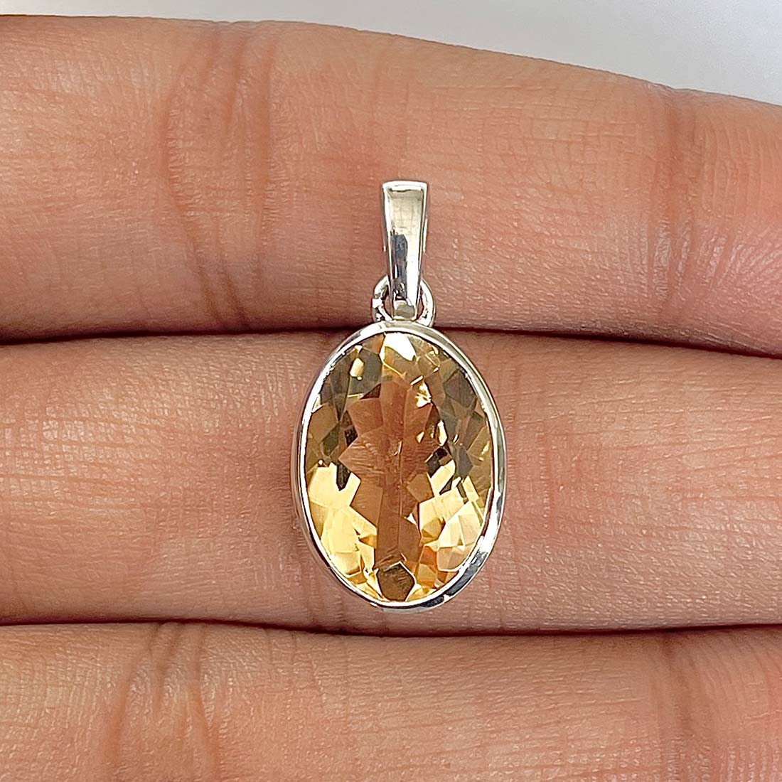 Citrine Pendant-(CIT-RDP-471)