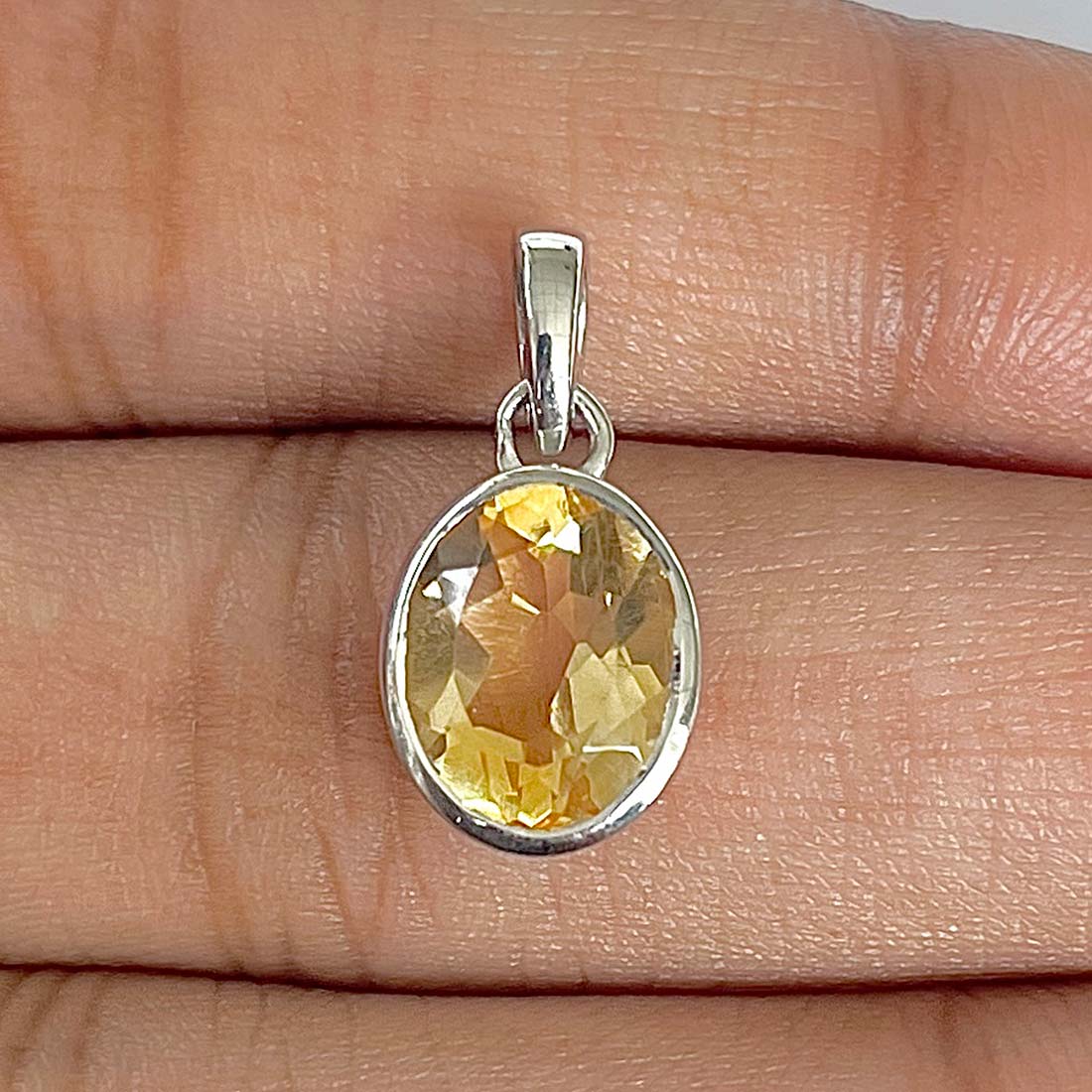 Citrine Pendant-(CIT-RDP-734)