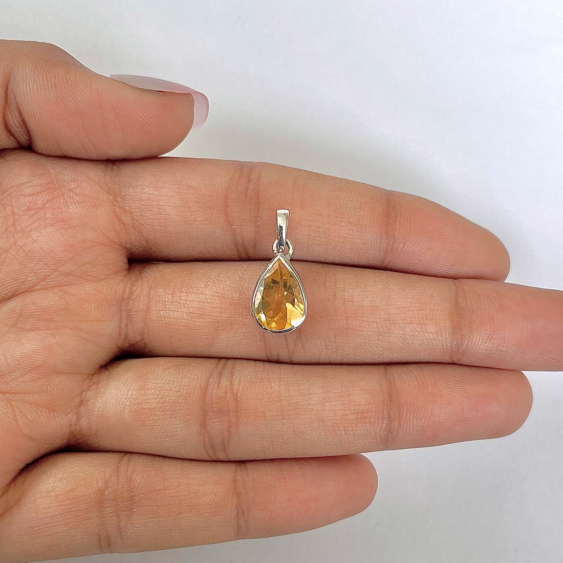 Citrine Pendant-(CIT-RDP-790)