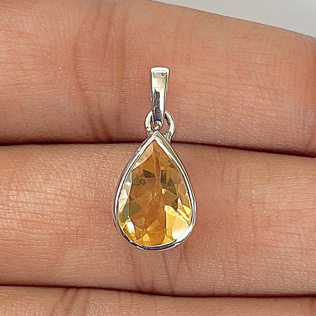 Citrine Pendant-(CIT-RDP-790)