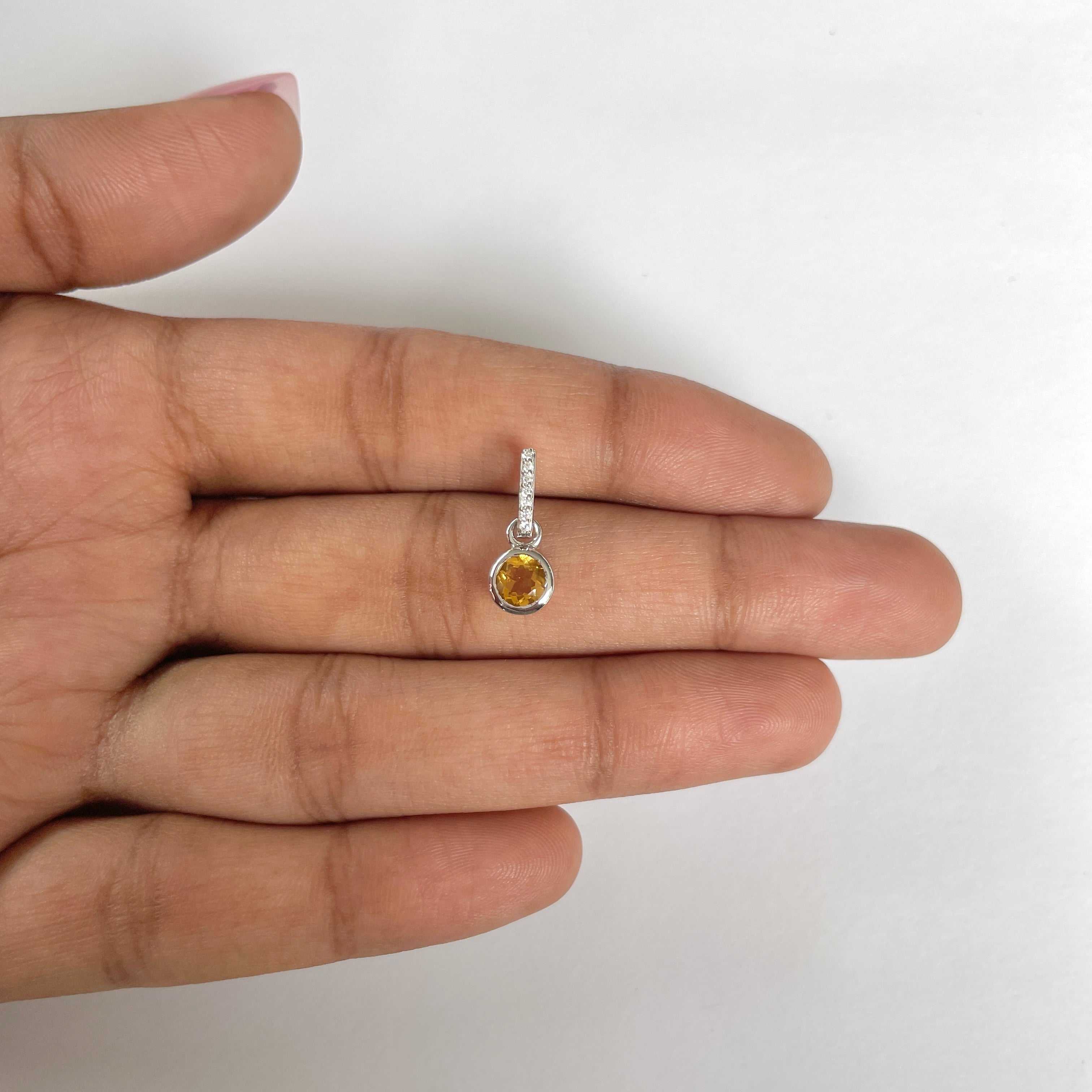 Citrine Pendant-(CIT-RDP-957)