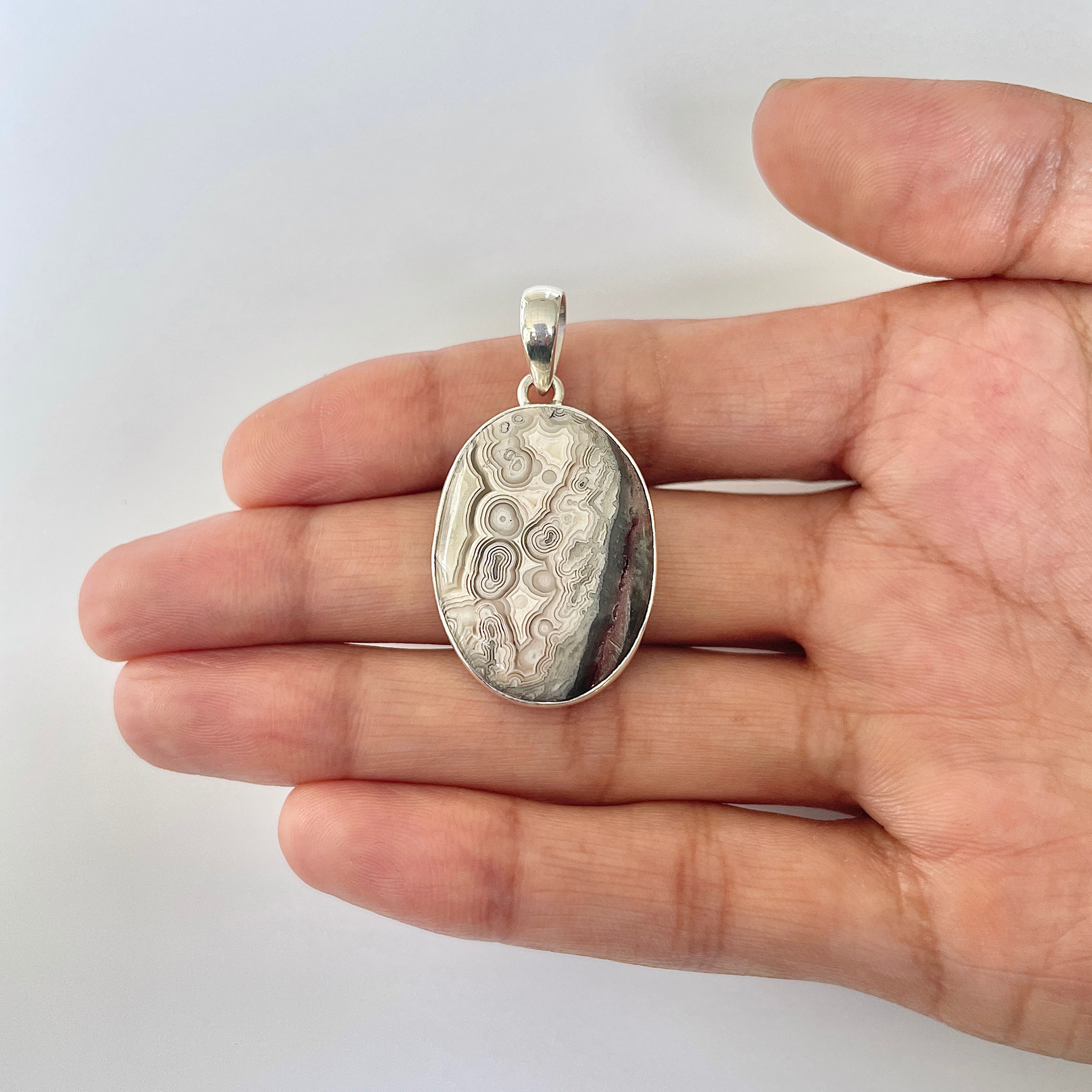 Crazy Lace Agate Pendant-(CLA-1-15)