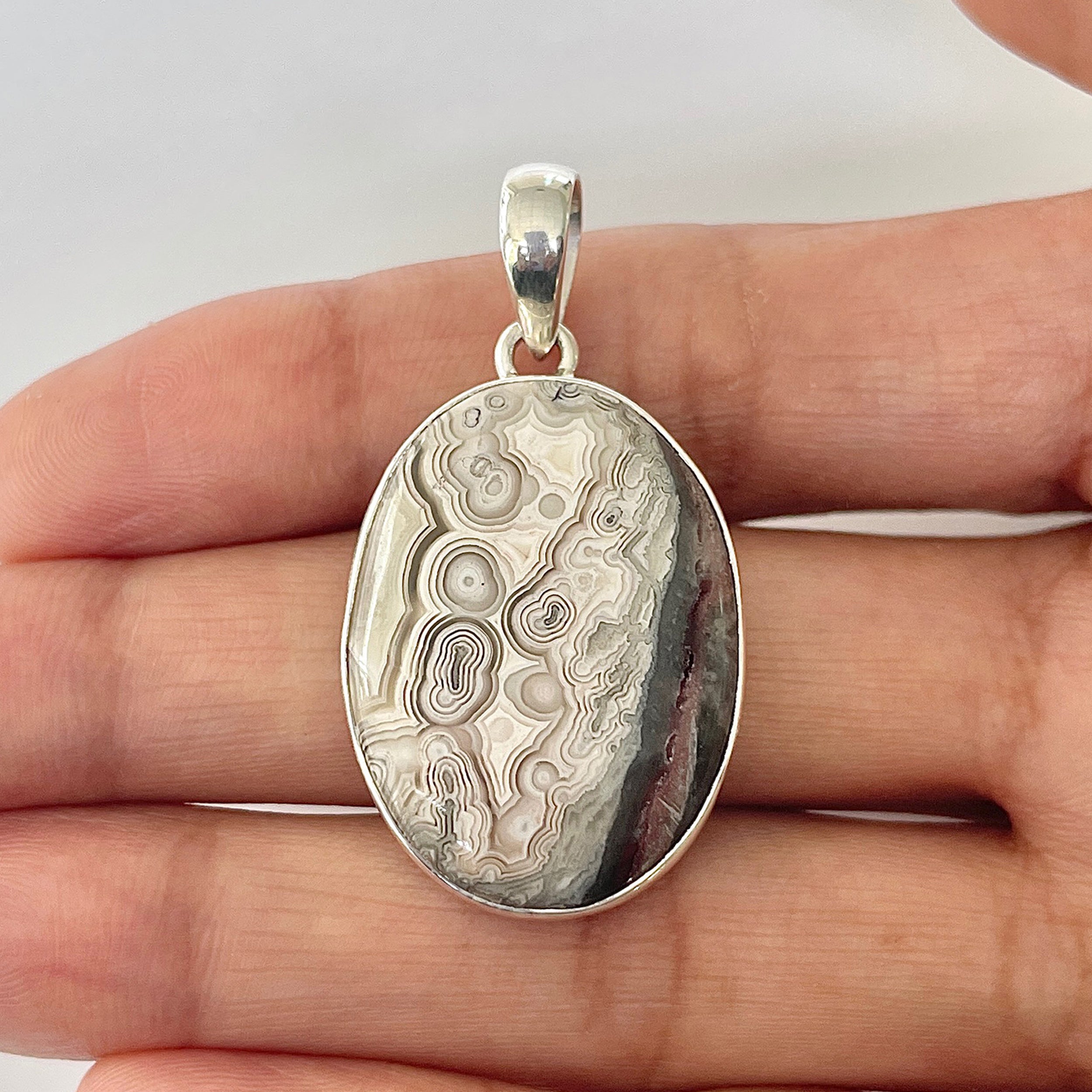 Crazy Lace Agate Pendant-(CLA-1-15)