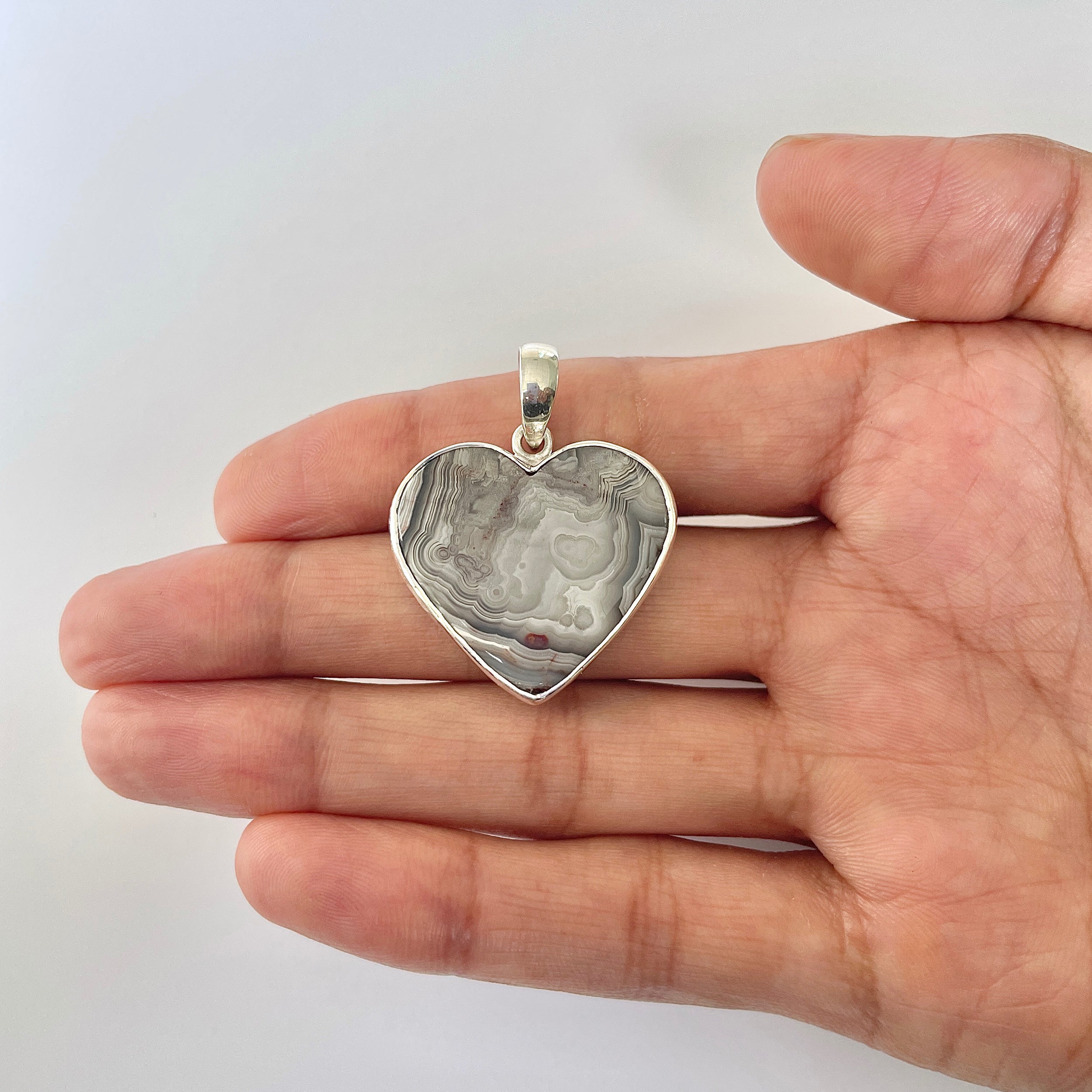 Crazy Lace Agate Pendant-(CLA-1-17)