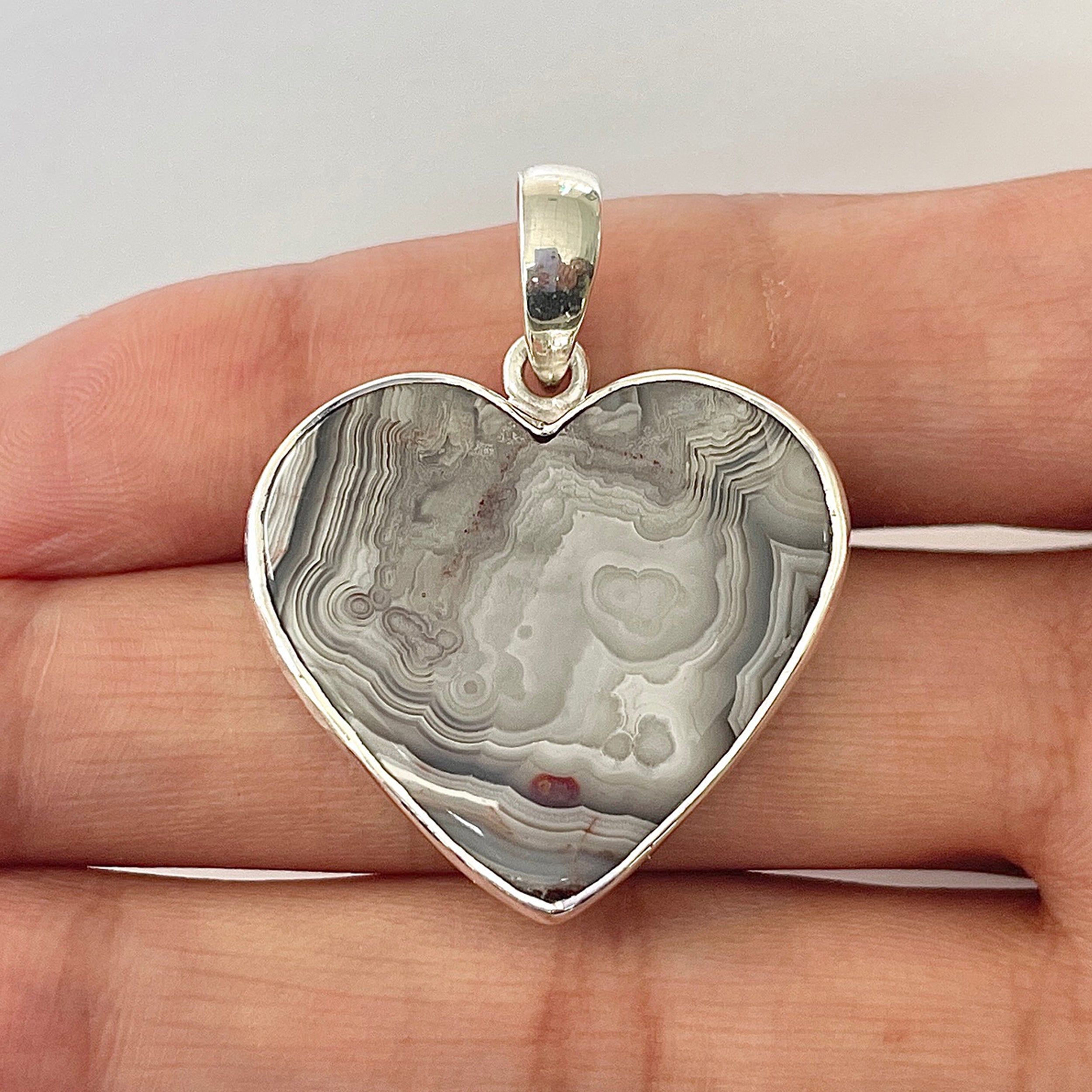 Crazy Lace Agate Pendant-(CLA-1-17)