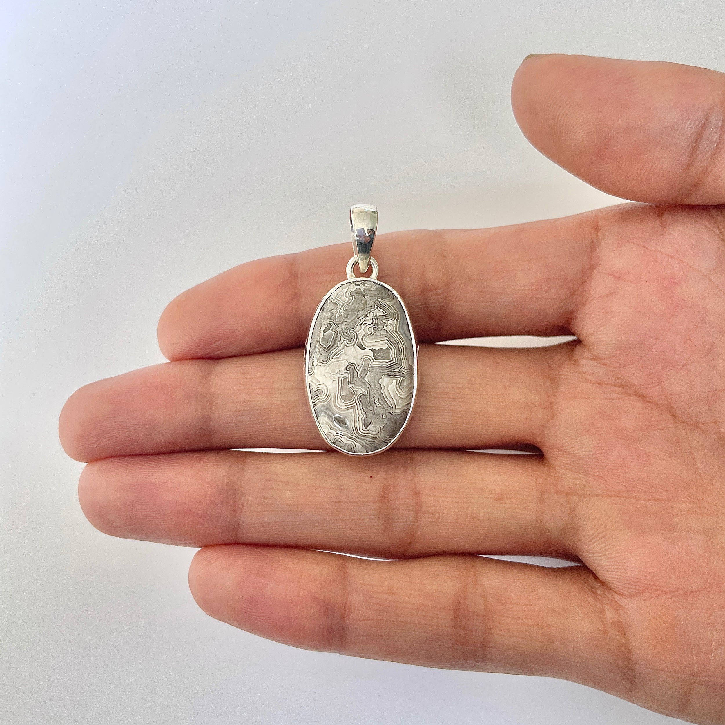 Crazy Lace Agate Pendant-(CLA-1-18)